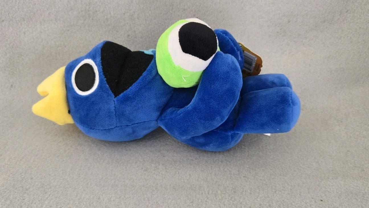Rainbow Plush Blue Friends (8 Inch) Holding Green