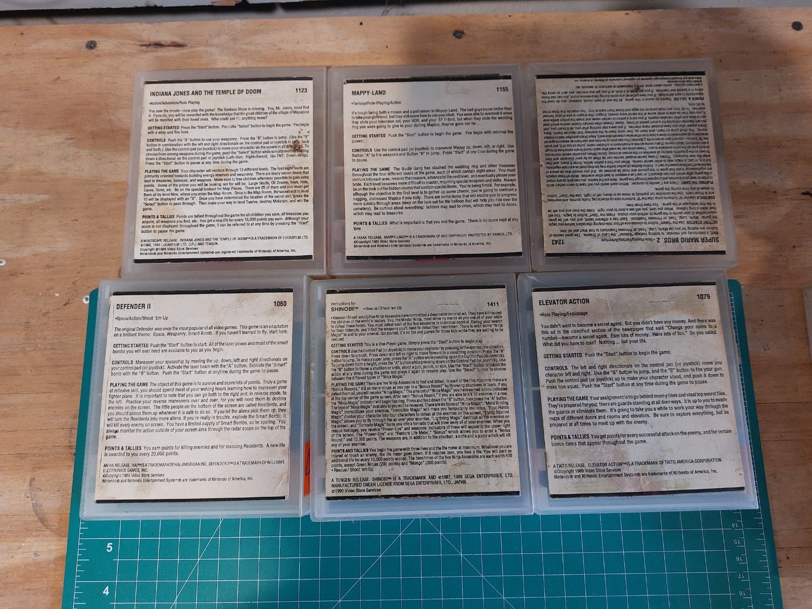 6 NES Clamshell Case Lot- Used Rental Store Cases Nintendo Quik Play