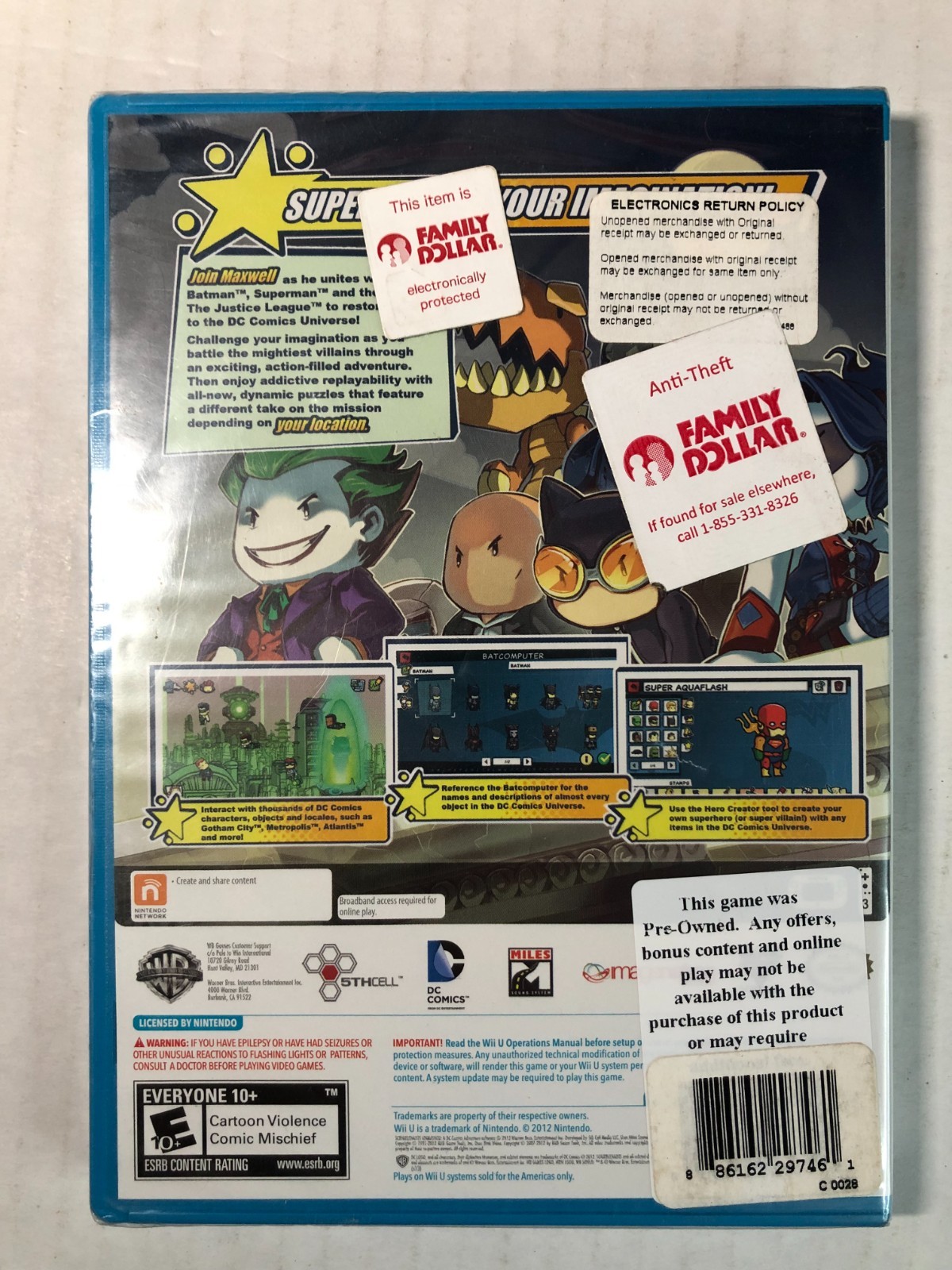 Scribblenauts Unmasked: A DC Comics Adventure (Nintendo Wii U, 2013) FREE SHIP