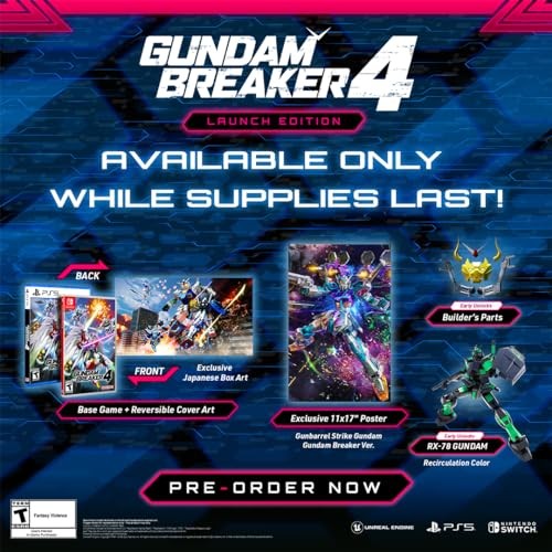 BANDAI NAMCO GUNDAM BREAKER 4 PS5 LAUNCH EDITION – MULTI-COLOR