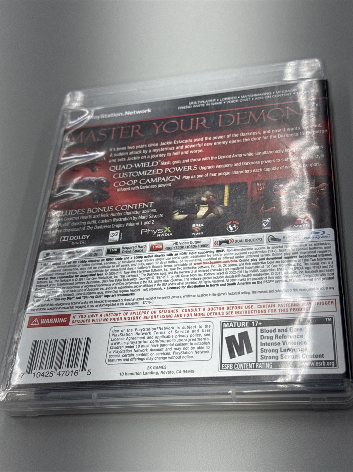 The Darkness II 2 Limited Edition / PlayStation 3 PS3 Tested