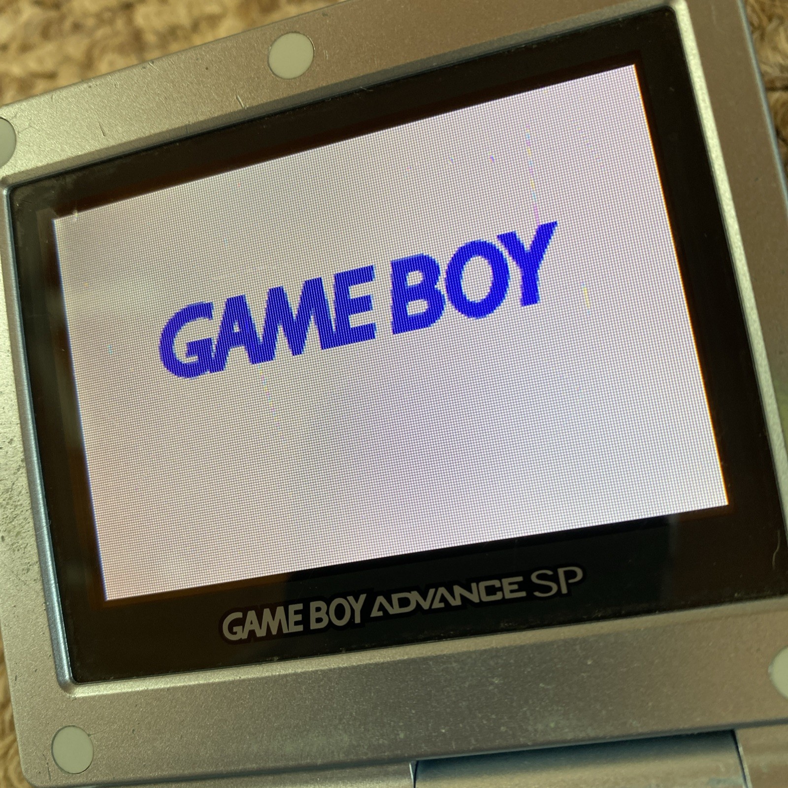 Nintendo Game Boy Advance SP AGS-101 Pearl Blue Handheld Console with Charger