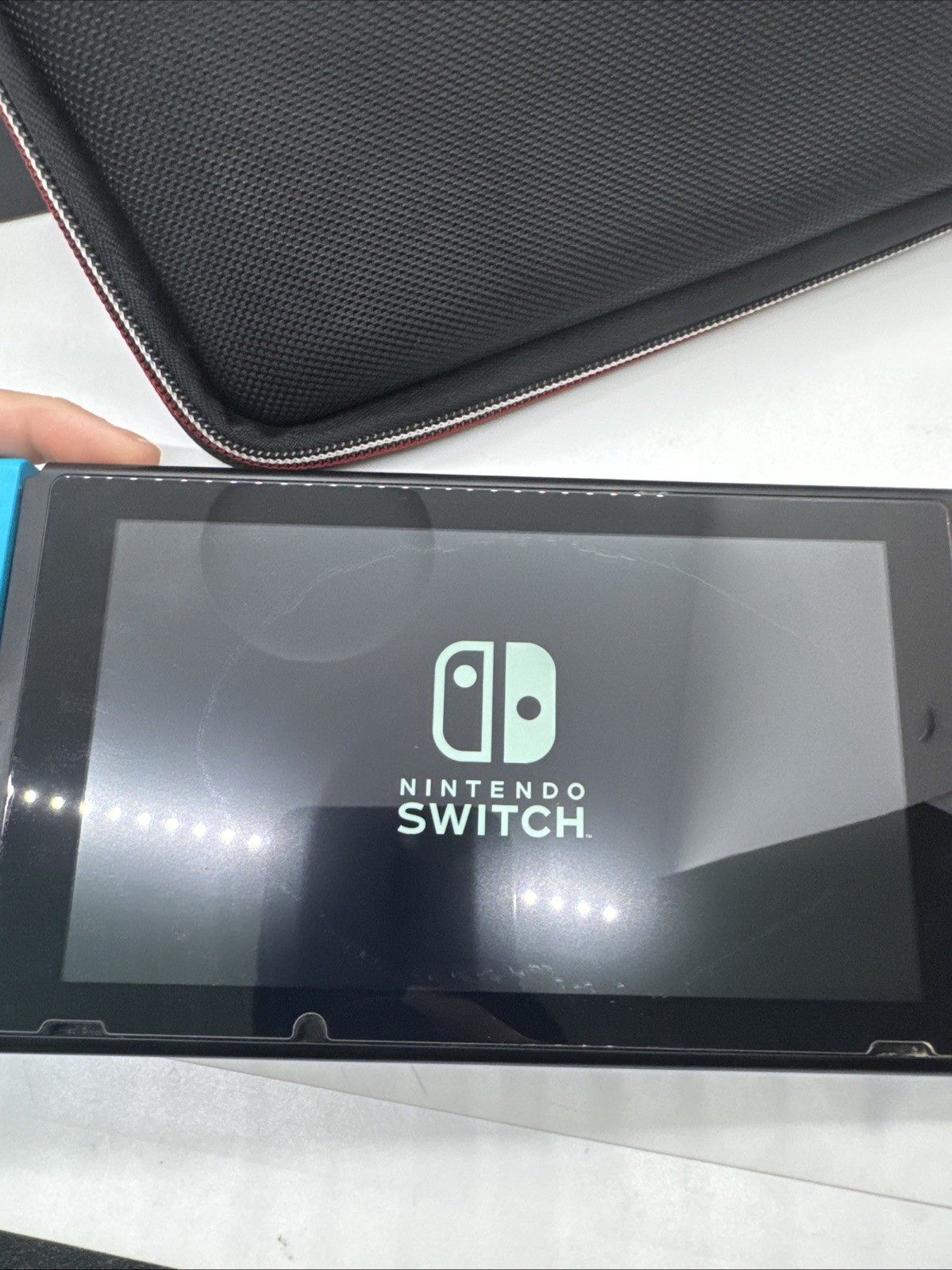 Nintendo Switch Console Neon Blue/Red Joy-Con Bundle w/ Dock NO HDMI