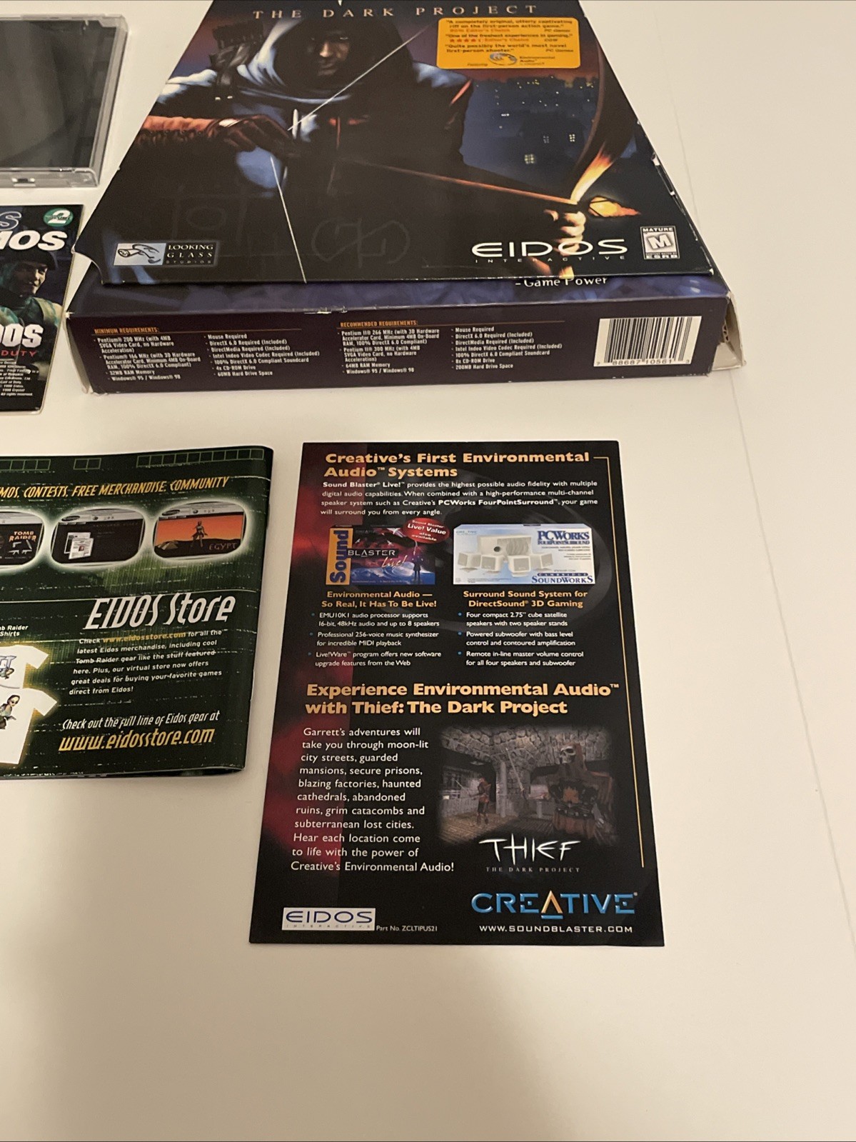 Thief Dark Project EIDOS Trapezoid Big Box PC Game W/ Demo Disk 1998