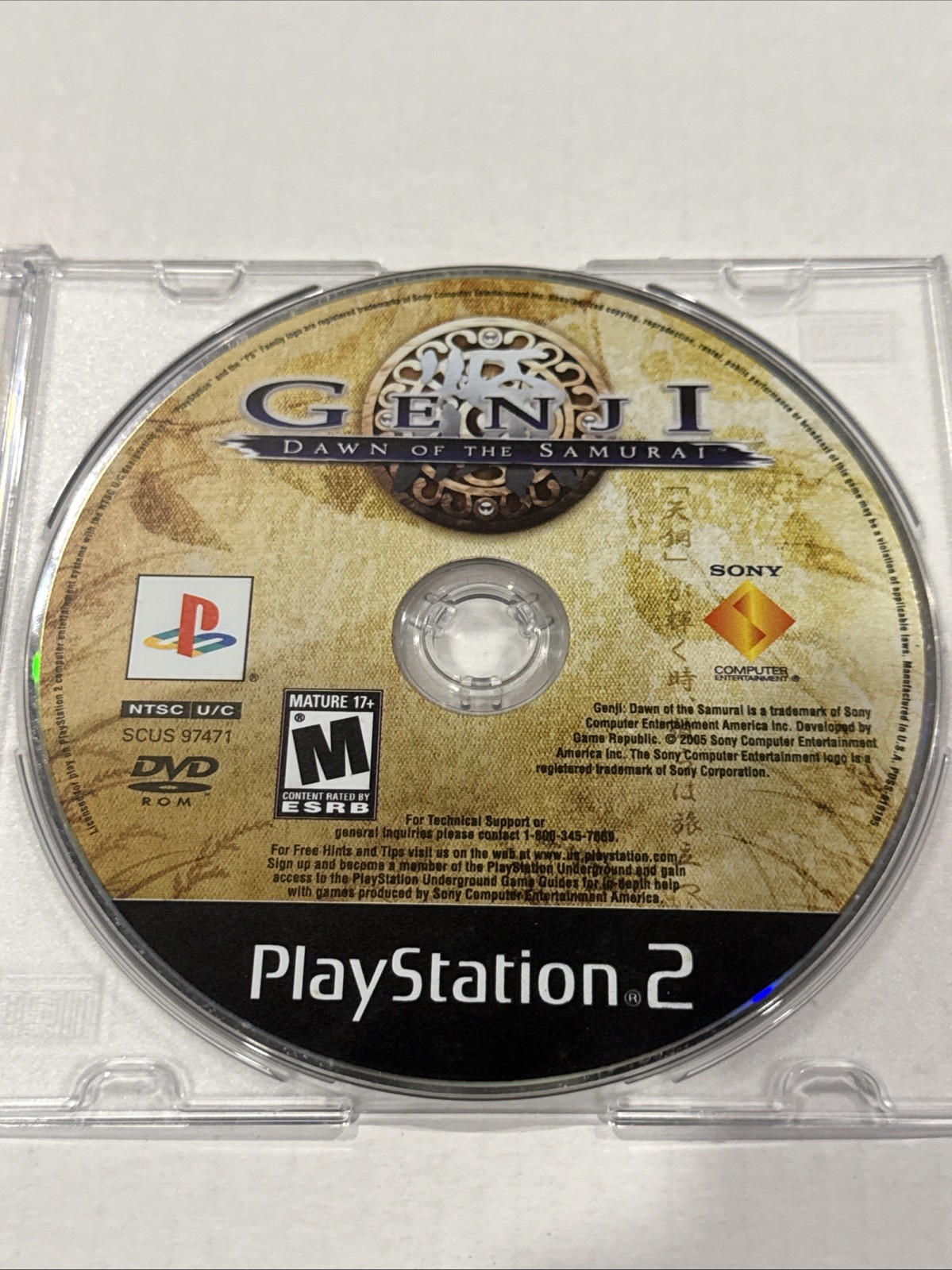 Genji: Dawn of the Samurai (Sony PlayStation 2, 2005) Tested And Working