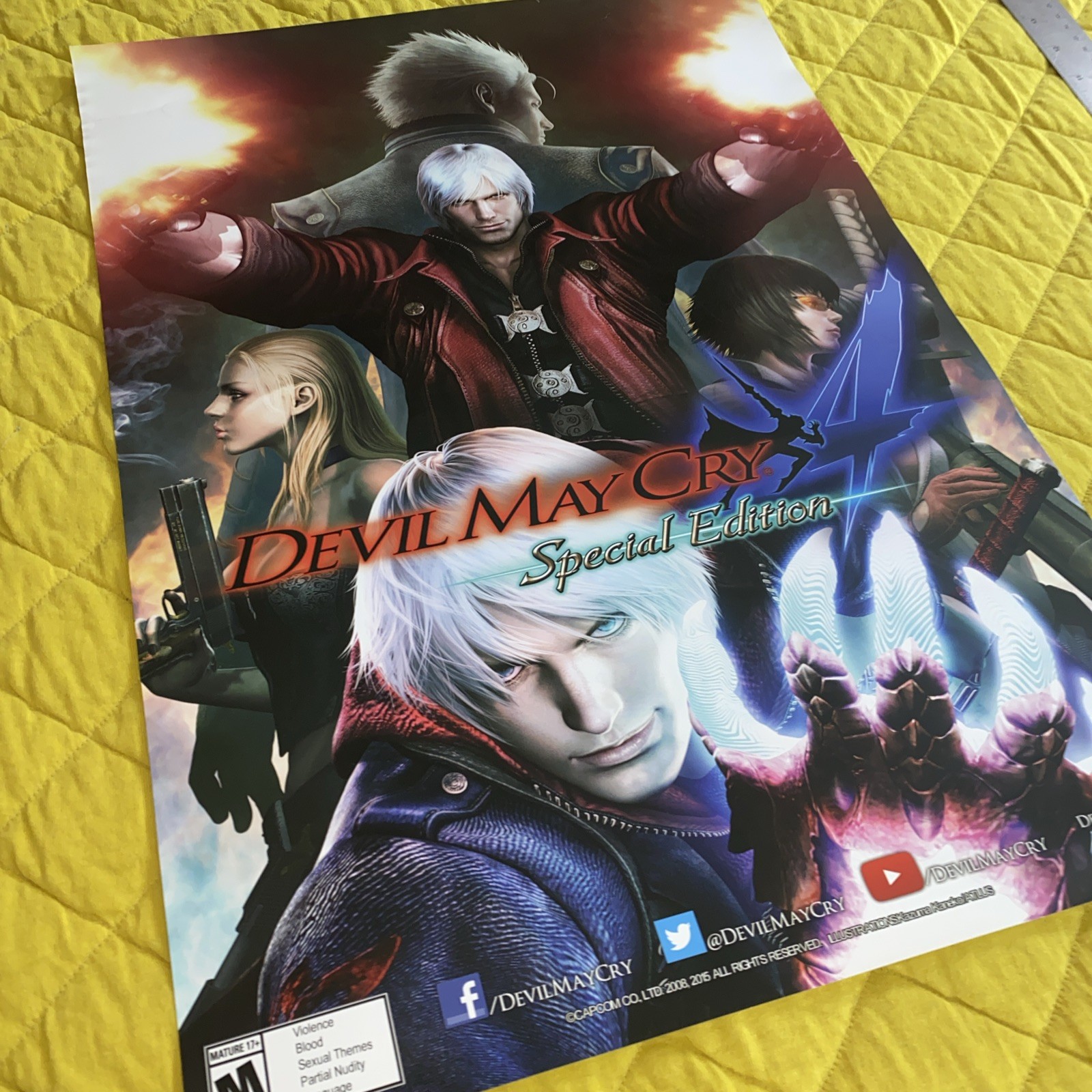 Devil May Cry 4 Special Edition Comic Con Promo Poster – RARE SDCC 2015 LIMITED