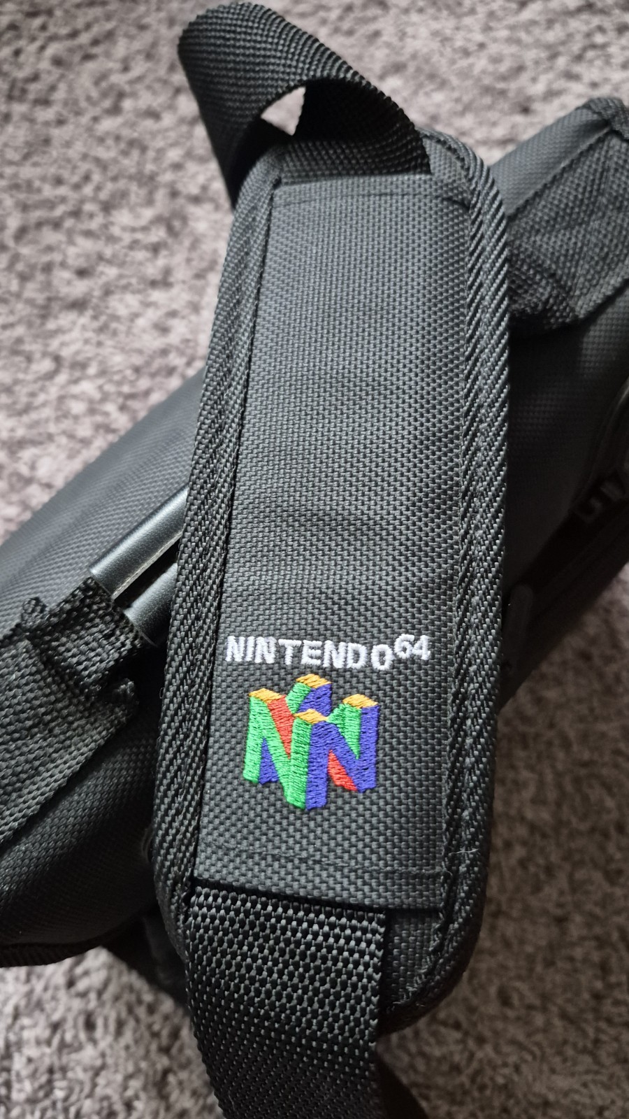 Nintendo 64 Black Nylon Padded Carrying Case for Console & Games IMMACULATE NEW