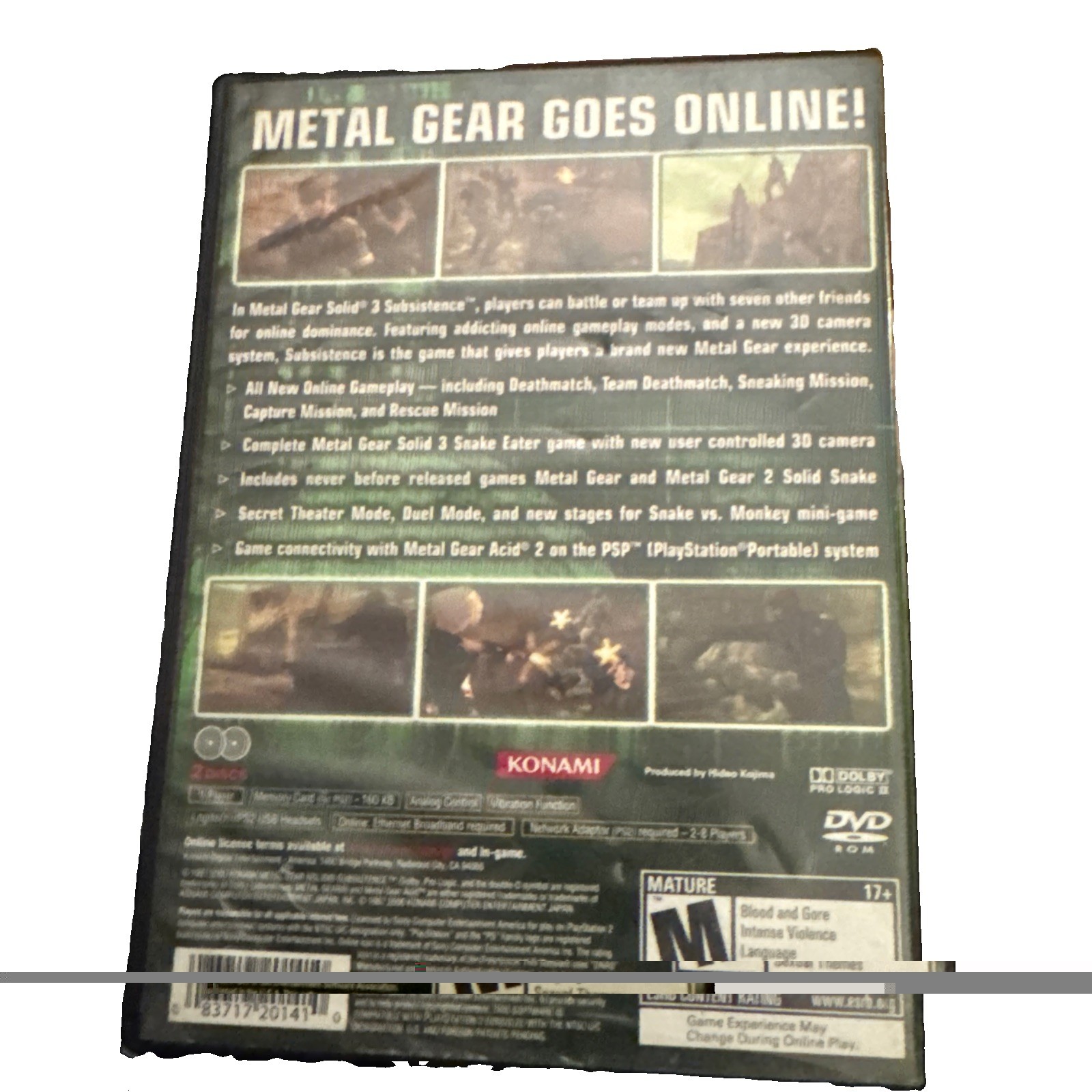 Metal Gear Solid 3 Subsistence (Sony PlayStation 2 PS2, 2006)