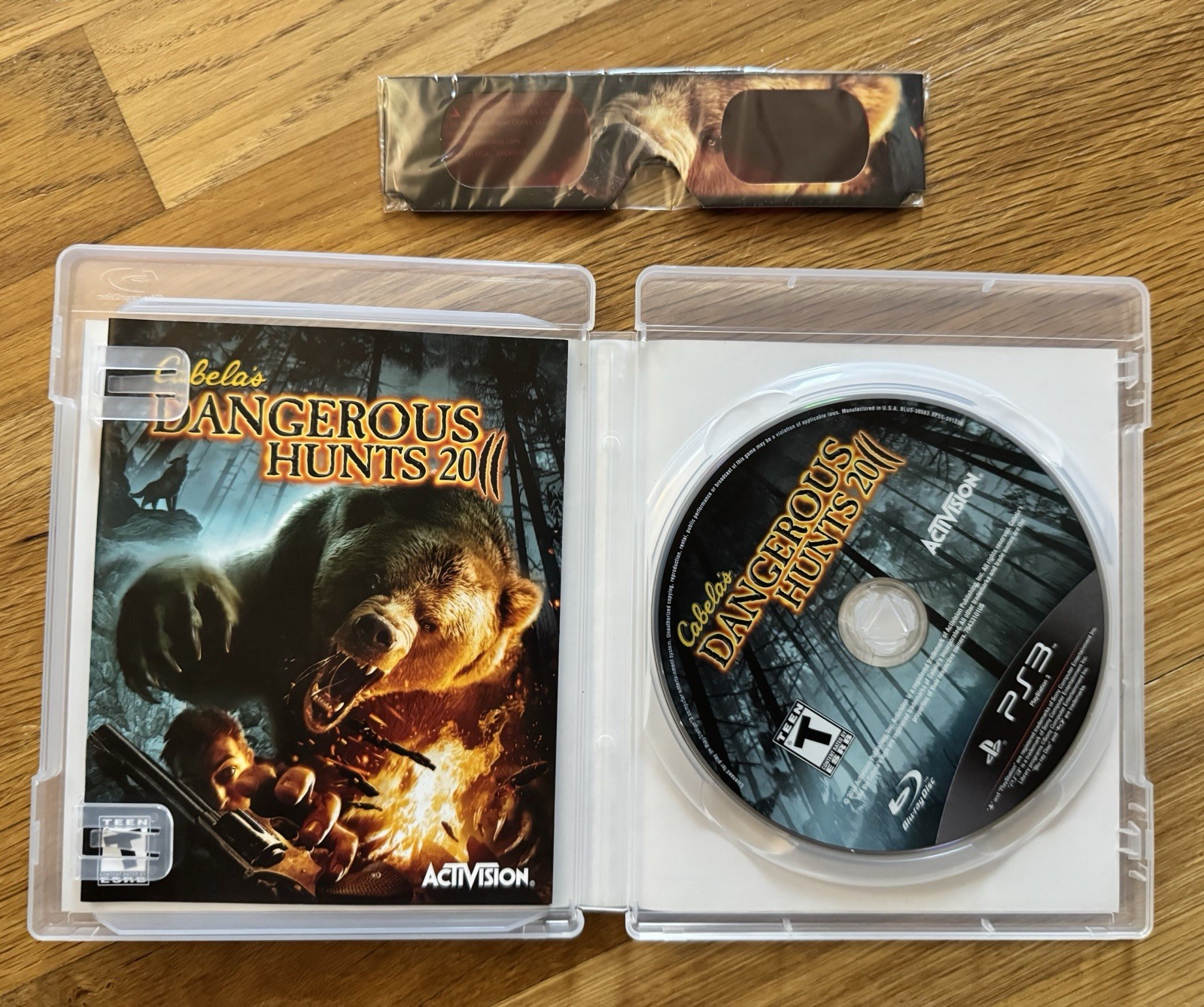 Cabela’s Dangerous Hunts 2011 (PlayStation 3, 2010). CIB w/ 3D Glasses. Tested