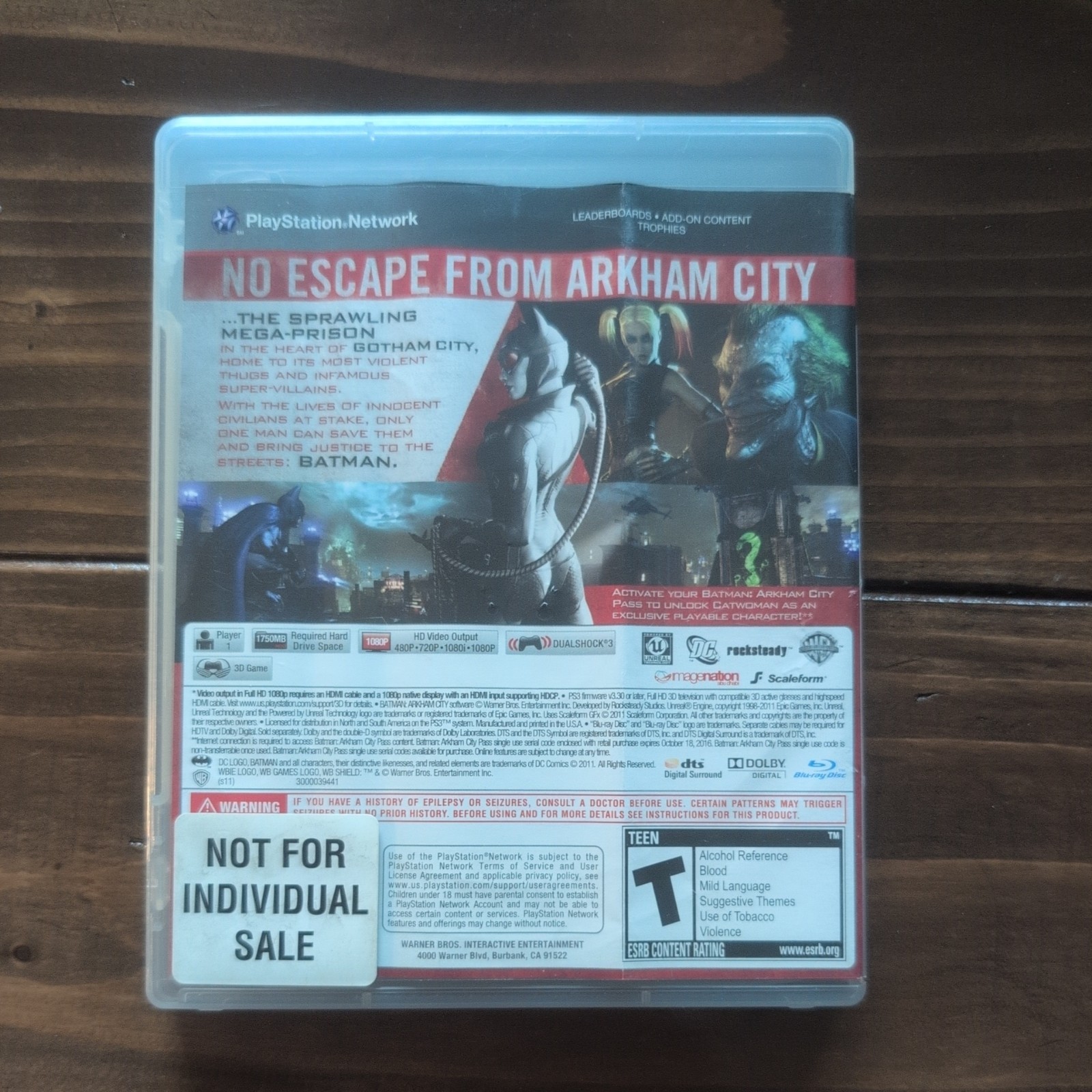 Ps3 Batman: Arkham City 3D Compatible WB games SHIPS WITHIN 12 HOURS OF ORDERING