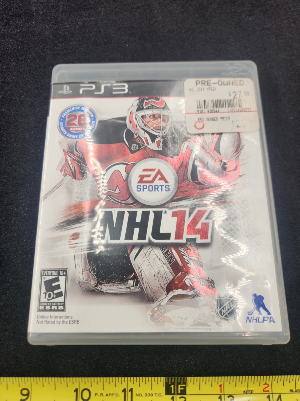 NHL14 PLAYSTATION 3 Used (PS3 Video Game + Instructions)