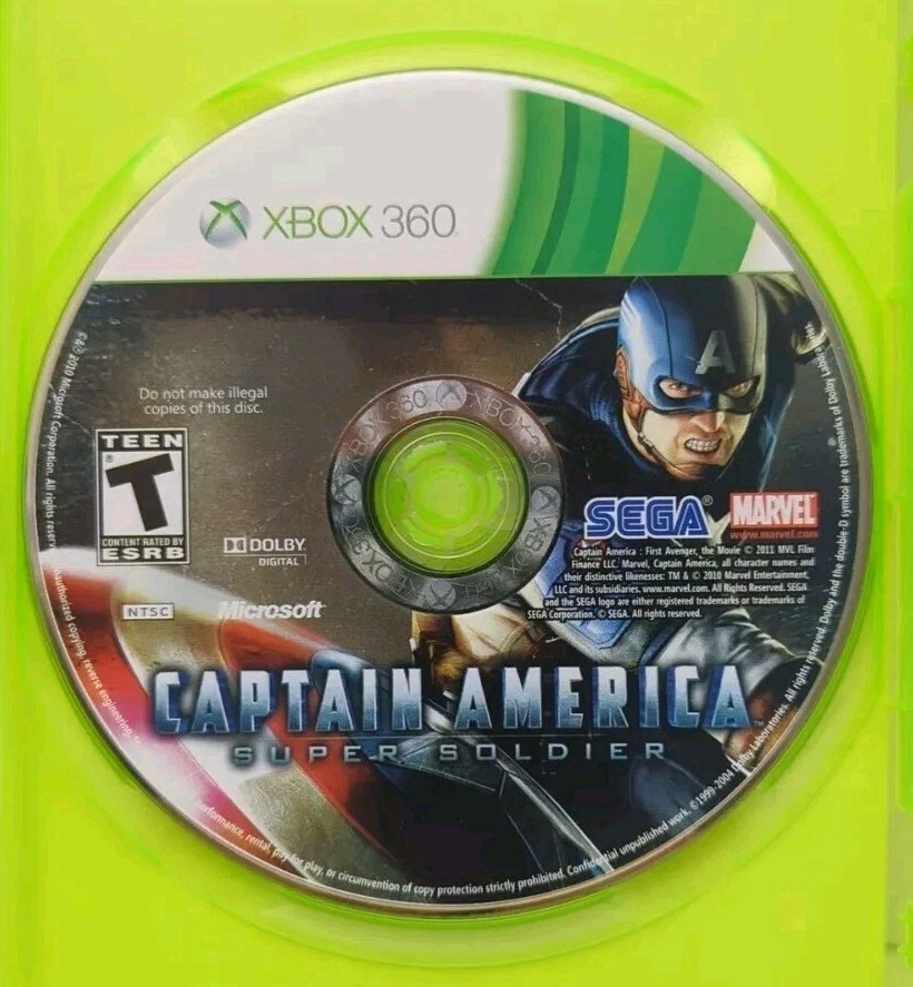 Captain America: Super Soldier (Microsoft Xbox 360, 2011) CIB, Original Label