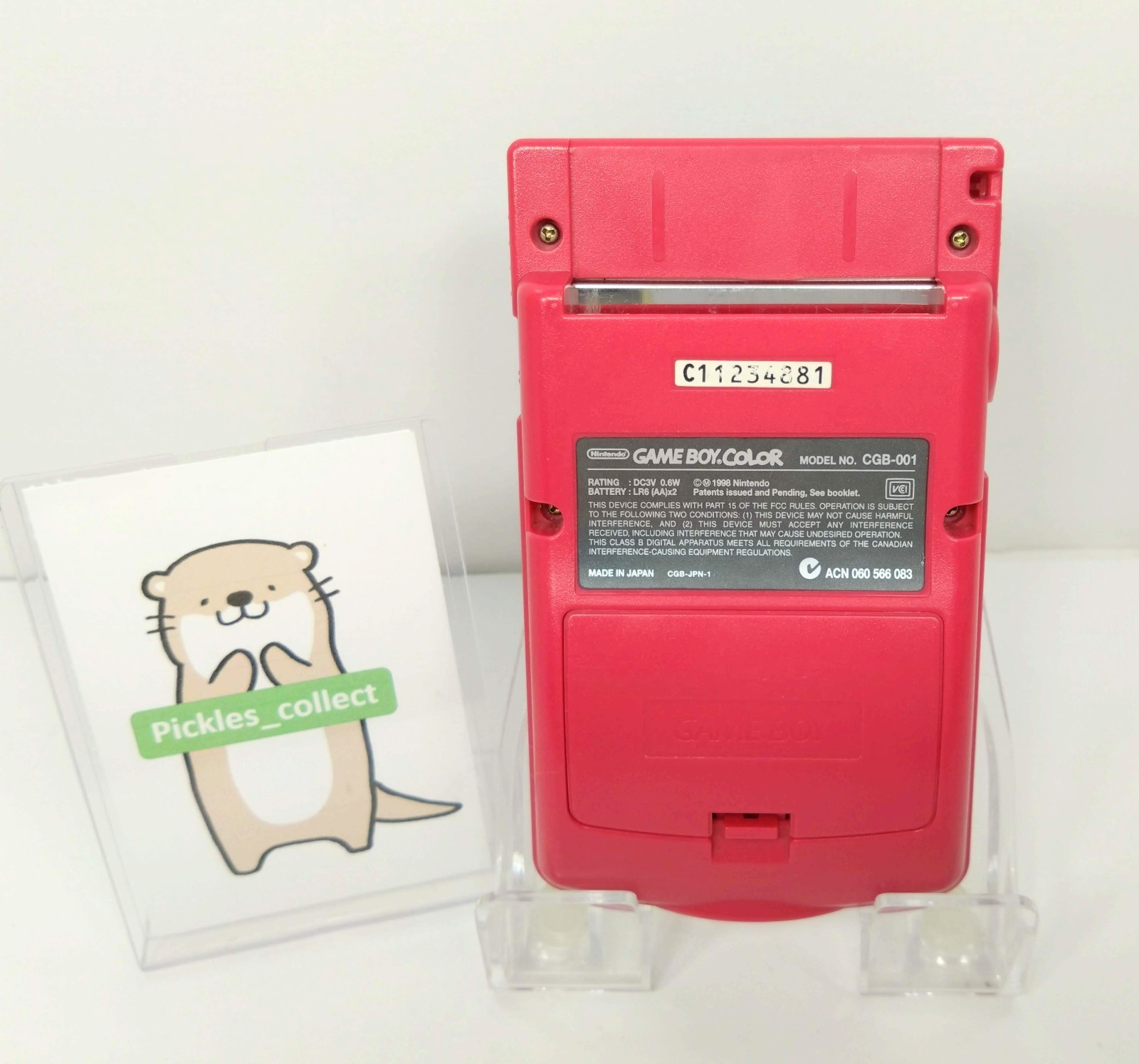 Nintendo CGB-001 Game Boy Color Red Console only Tested GB GBC 0506F