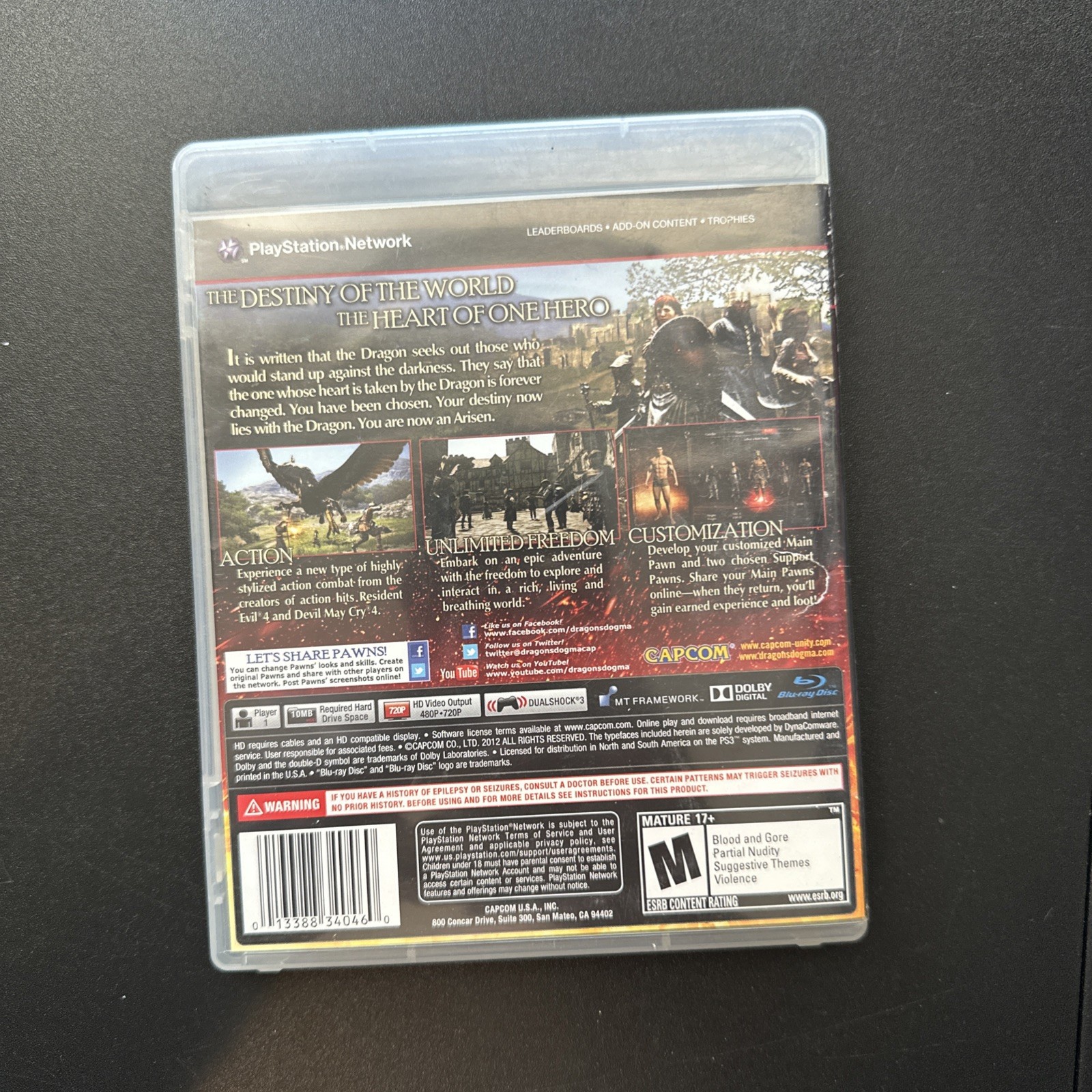 Dragon’s Dogma Sony PlayStation 3 PS3 2012 CIB USA Complete Tested Working