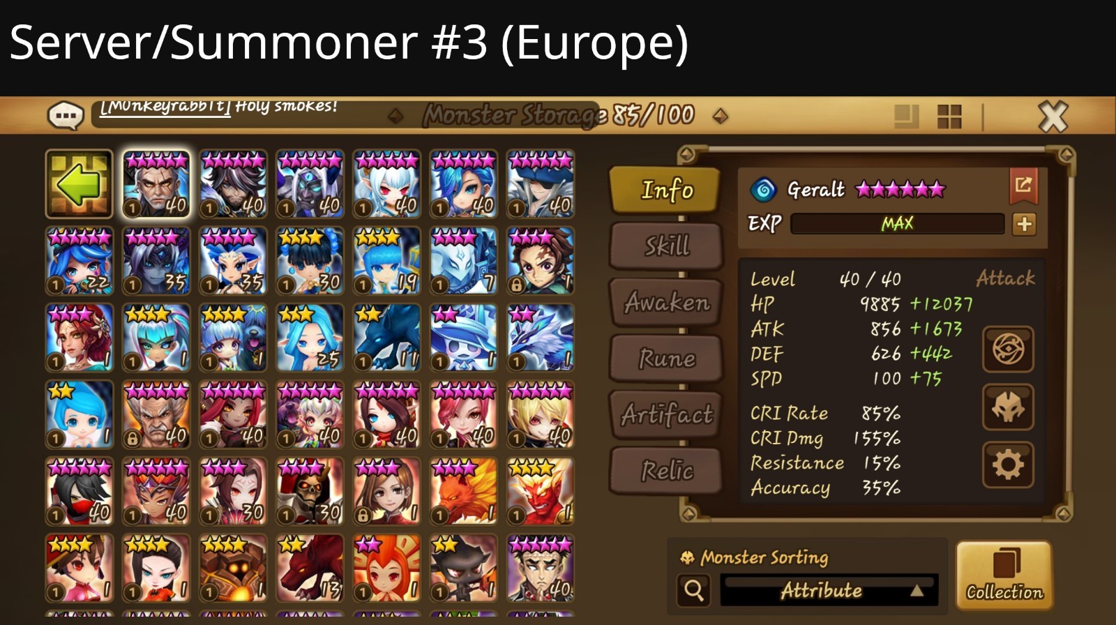 Summoners War Account, multiple servers {Global+Asia+Europe+China} 119LnD
