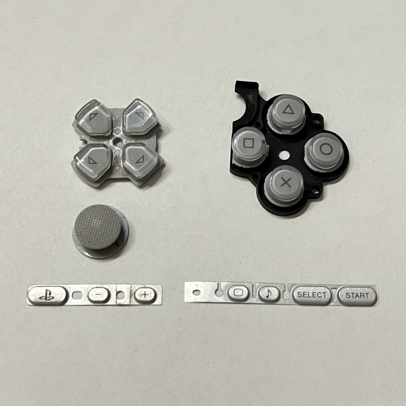 OEM Silver Sony PSP 3000 Dpad Right Button Rubber Set Joystick Cap