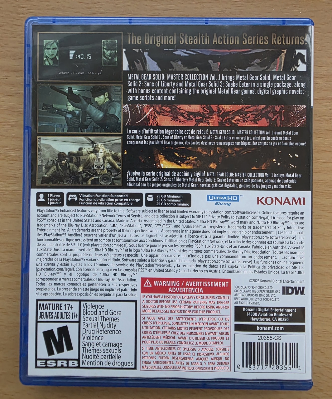Metal Gear Solid Delta: Snake Eater & Master Collection Vol.1 PlayStation 5 PS5