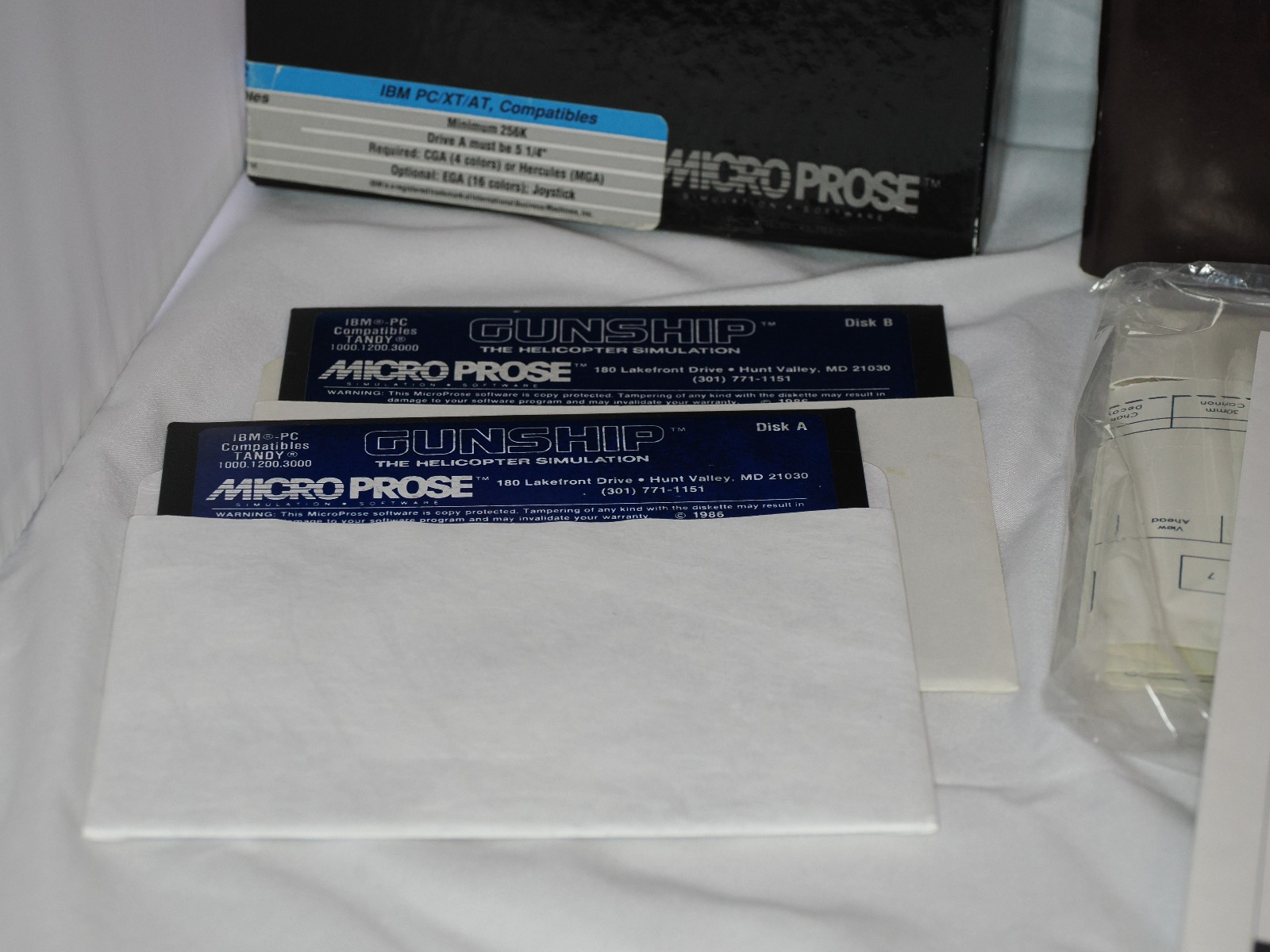 Micro Prose Gunship The Helicopter Simulator For IBM 5.25 Disc