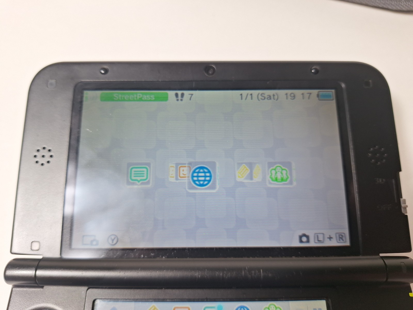 Nintendo 3DS XL Blue Black Handheld Console Charger Stylus Tested New Battery