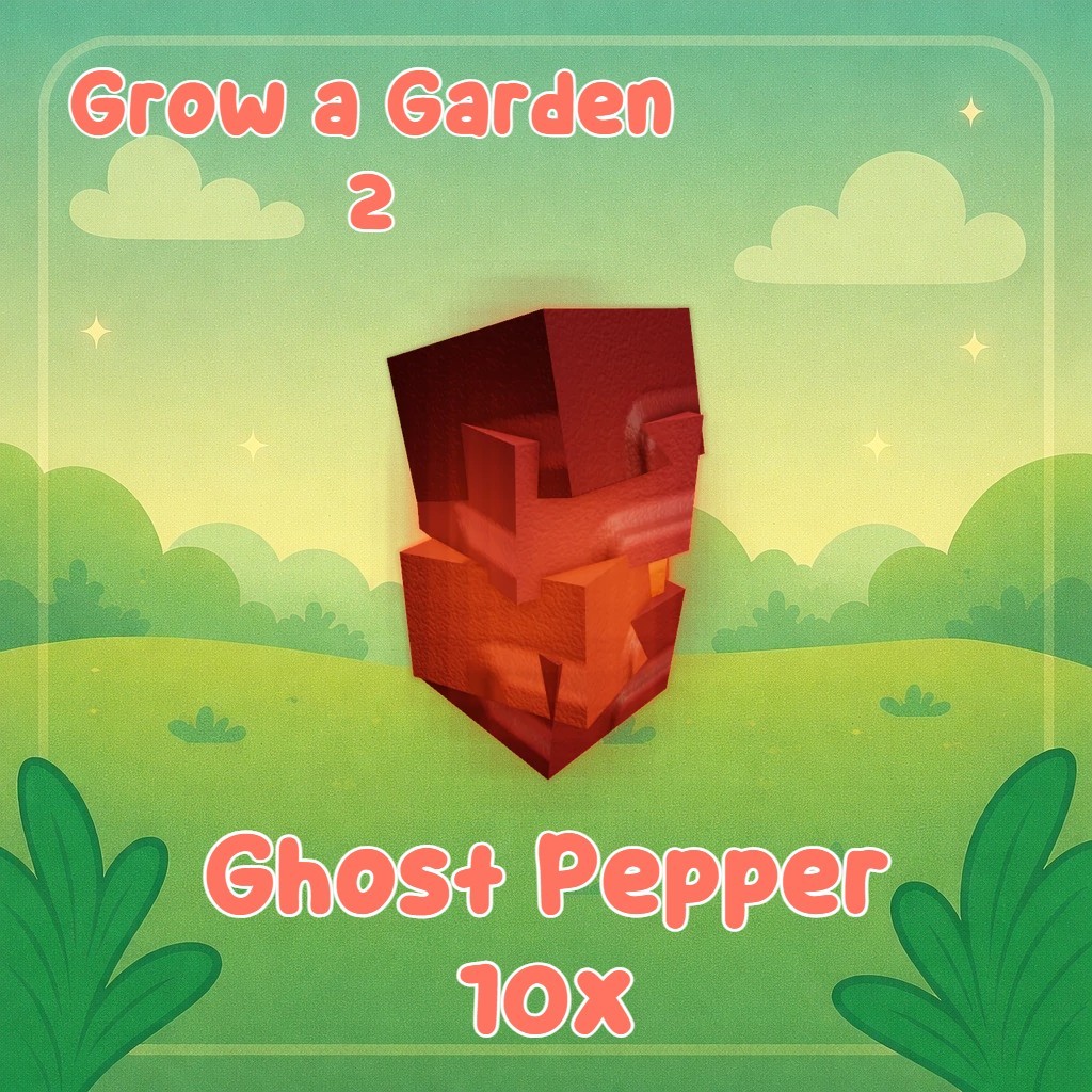 10x Ghost Pepper Seed | Grow a Garden 2 | GAG2 Fast & Easy