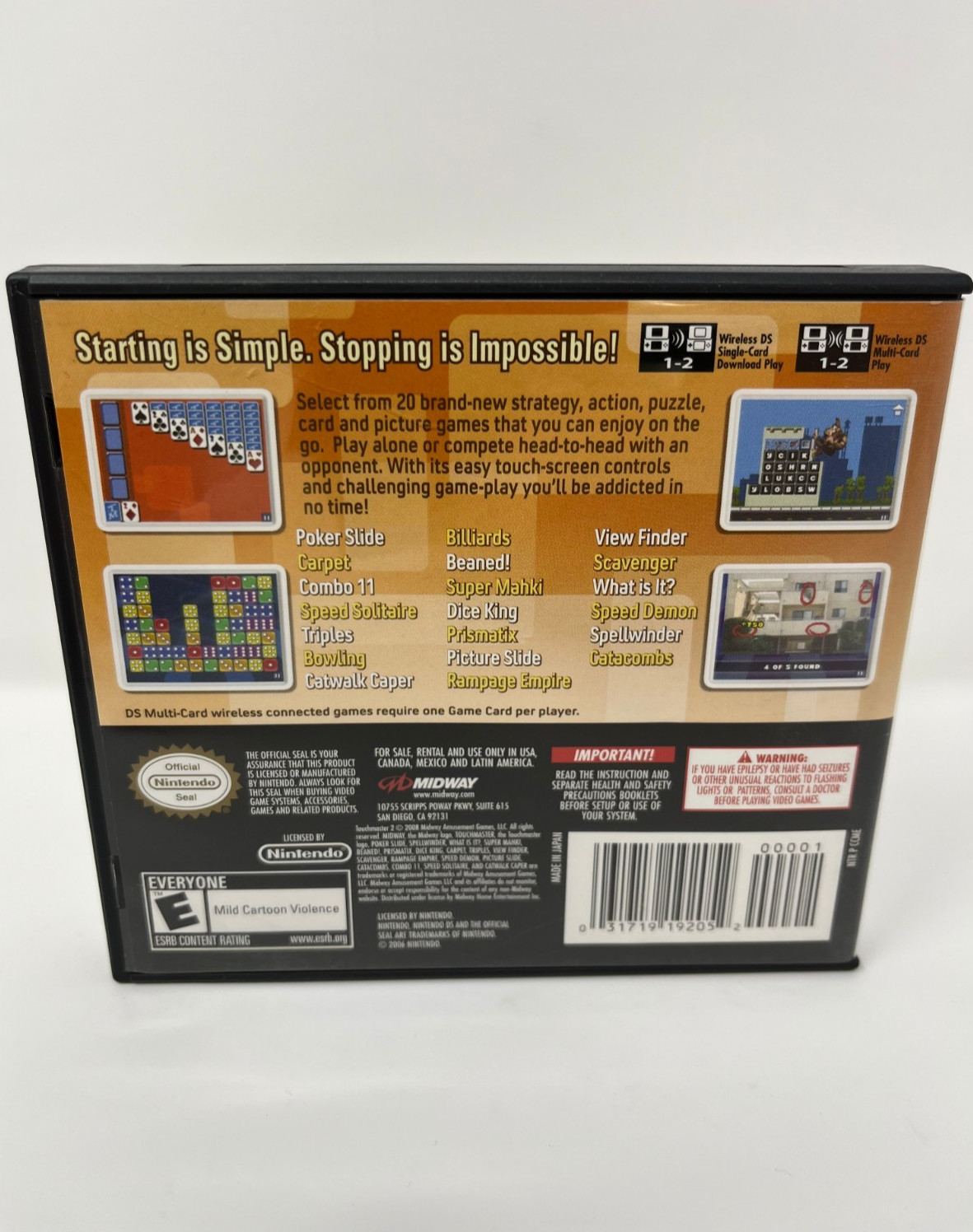 TouchMaster 2 (Nintendo DS, 2008) Tested Works, CIB