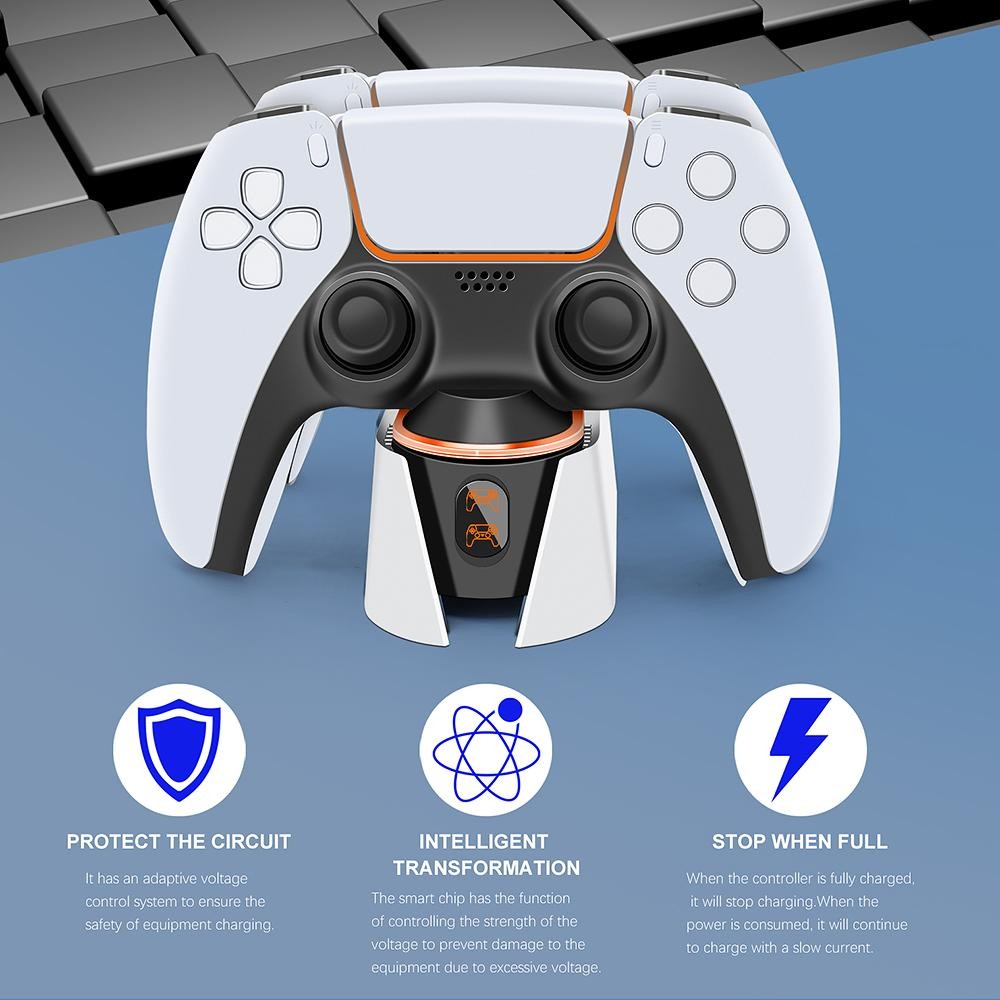 PS5 Controller Charging Dock Station DualSense Fast Charger 5V 2A LED Light Stan