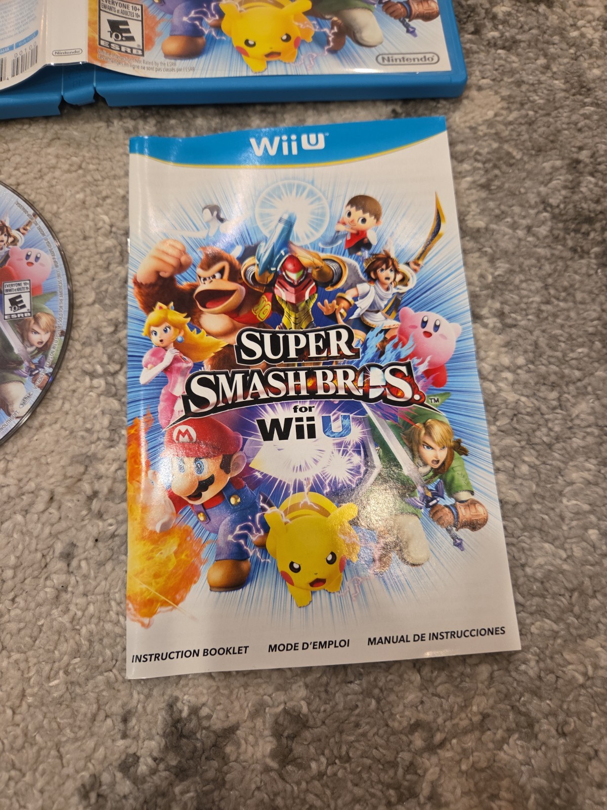 Nintendo Super Smash Bros. for Wii U w/ Manual Complete CIB Tested