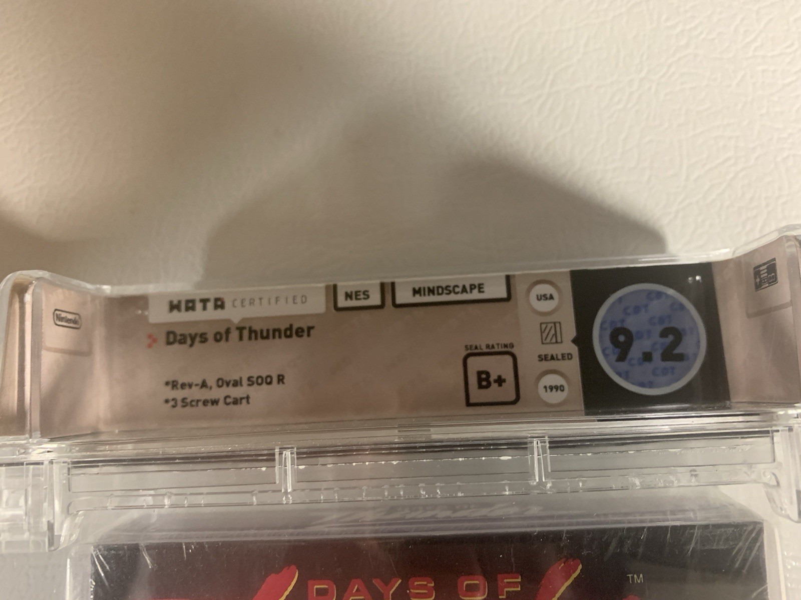 Days of Thunder – Wata 9.2 B+ Sealed [Oval SOQ R], NES Mindscape 1990 USA