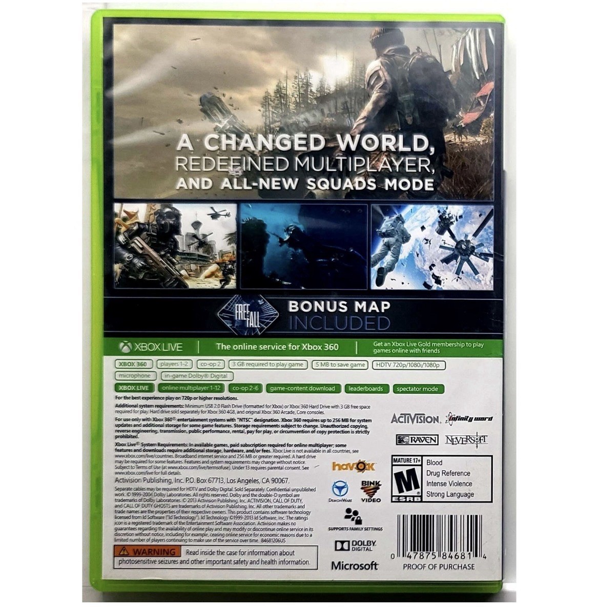 Call Of Duty Ghosts – Microsoft Xbox 360 – Tested 1Y Guarantee MINT 💎 CIB