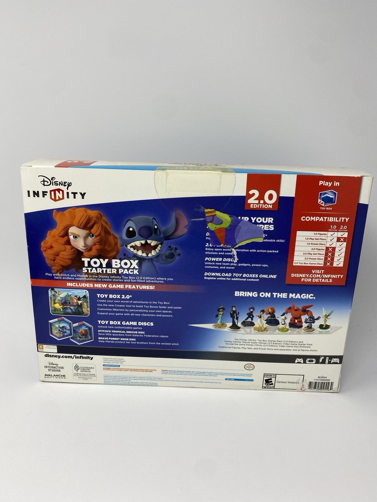 Disney Infinity 2.0 Toy Box Starter Pack (Nintendo Wii U) Merida Stitch Figures