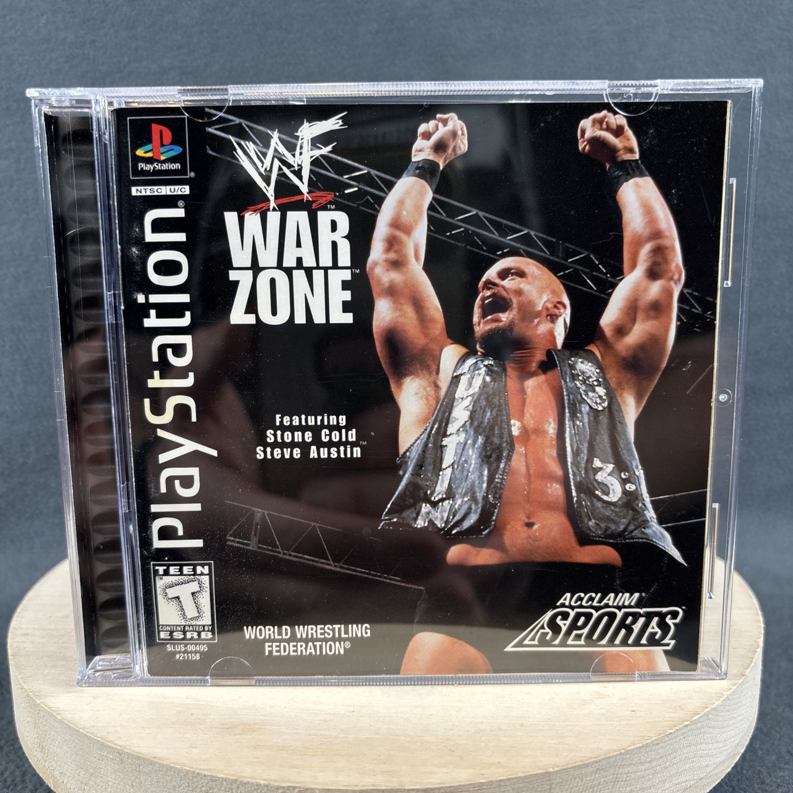 PlayStation 1 – WWF War Zone [Black Label] – Complete w/ Reg Card – Refurbished