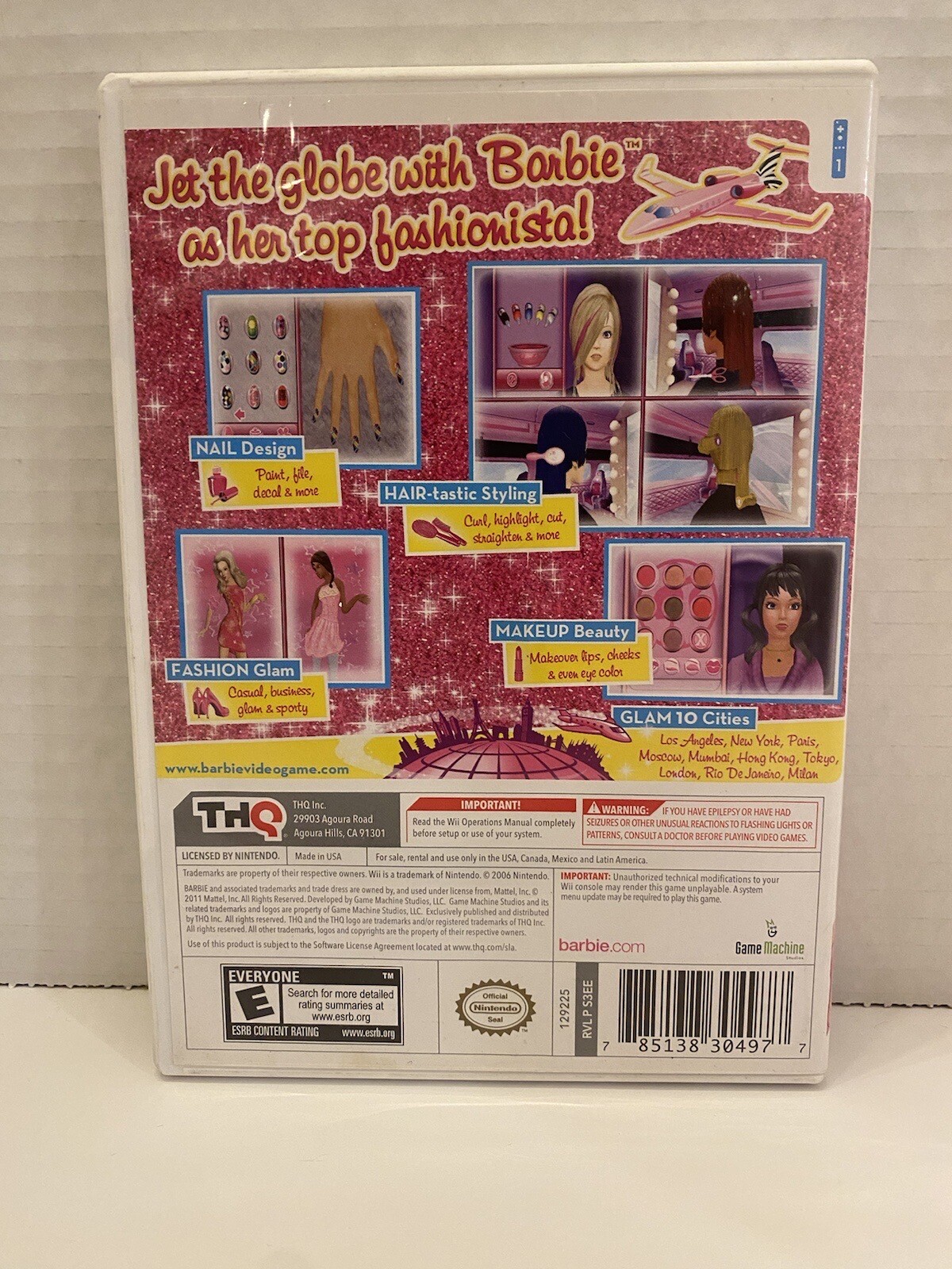 Barbie: Jet, Set & Style (Nintendo Wii, 2011) Authentic Complete With Manual CIB