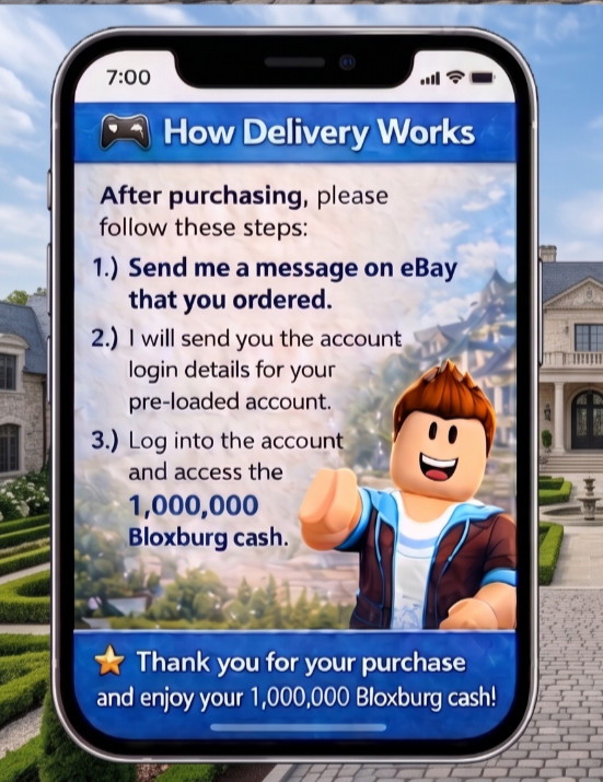 1M BLOXBURG CASH | ⚠️READ DESCRIPTION+IMAGES | FAST DELIVERY🚚📦