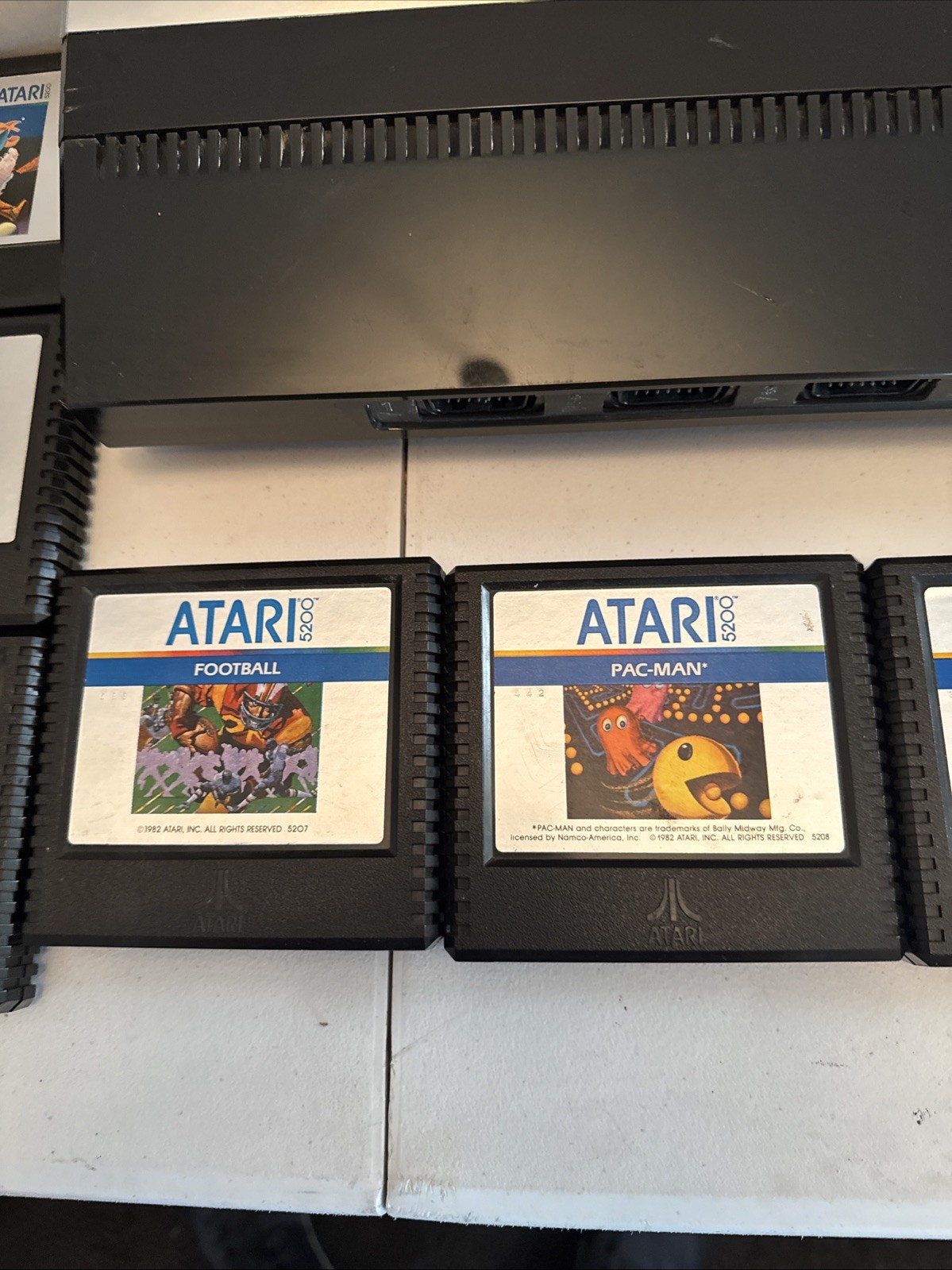 Atari 5200 Console 4-Port Bundle w/12 Games Power Cable Switch Box 2 Controllers