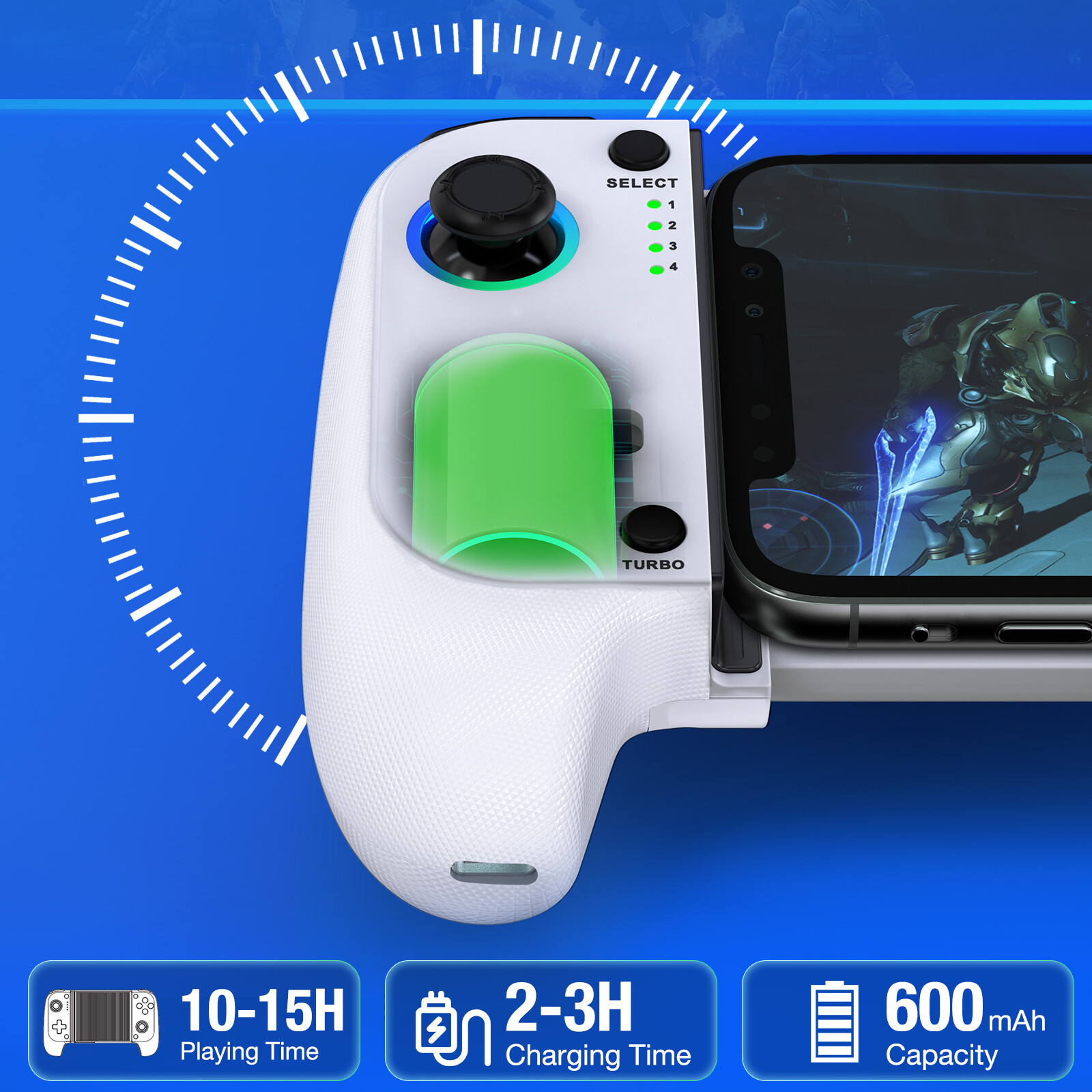 Wireless Phone Controller for iOS,Mobile Gaming Controller for iPhone/Android