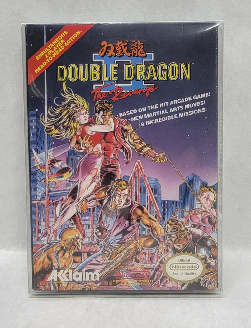 DOUBLE DRAGON II The Revenge – Nintendo NES – Game, Box, Sleeve, Poster & Foam