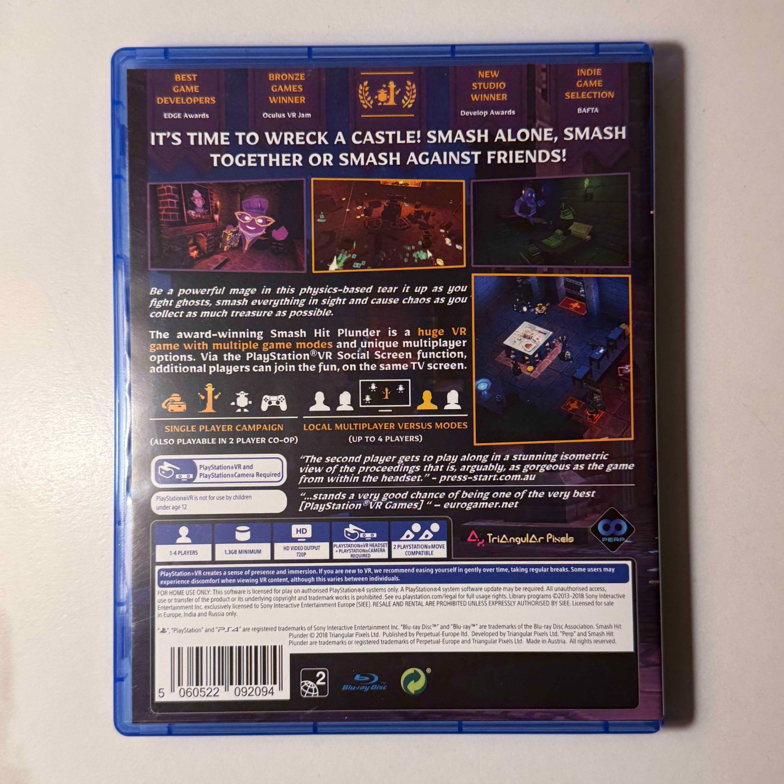 Smash Hit Plunder | PS4 | PSVR | UK/PAL Import Region Free | Lot #8 | PRISTINE