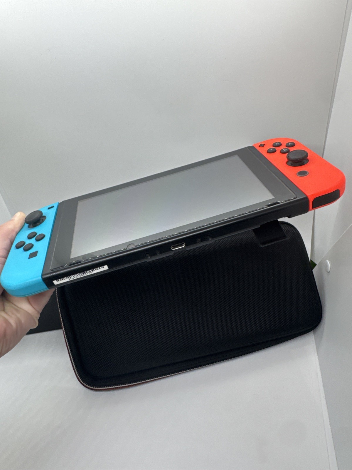 Nintendo Switch Console Neon Blue/Red Joy-Con Bundle w/ Dock NO HDMI