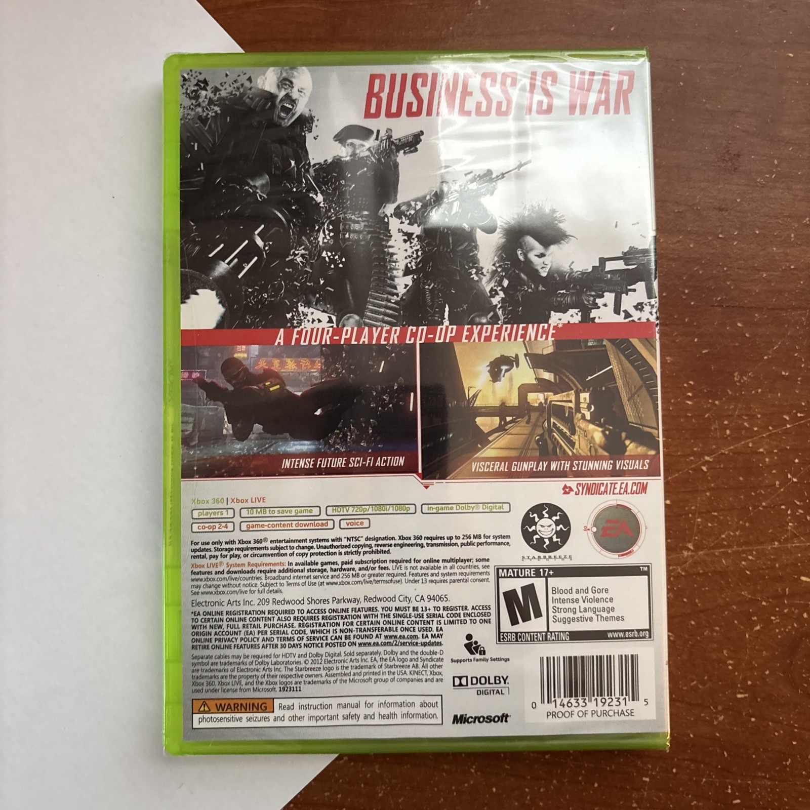 Syndicate (Microsoft xBox 360, 2012) Brand New Sealed