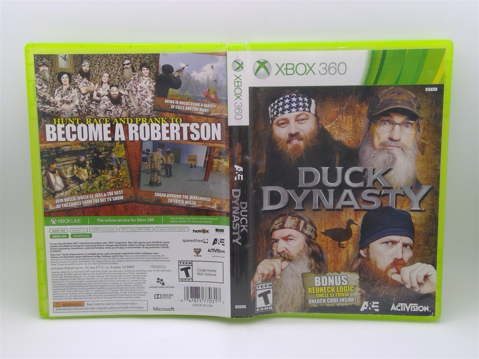 Duck Dynasty (Microsoft Xbox 360, 2014) Complete Tested Working – Free Ship