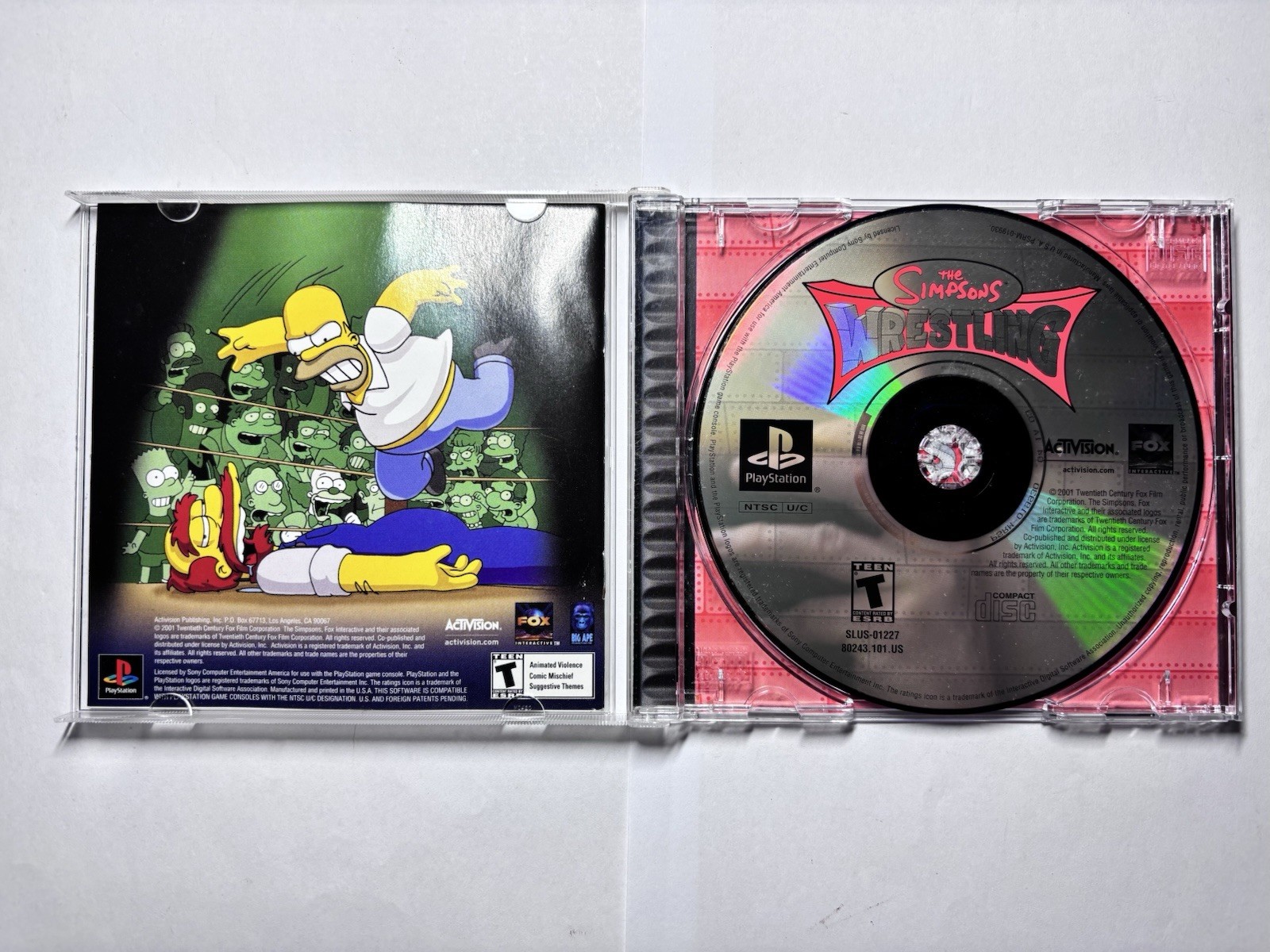 The Simpsons Wrestling PS1 CIB + The Simpsons Game PS2 Tested Working Lot