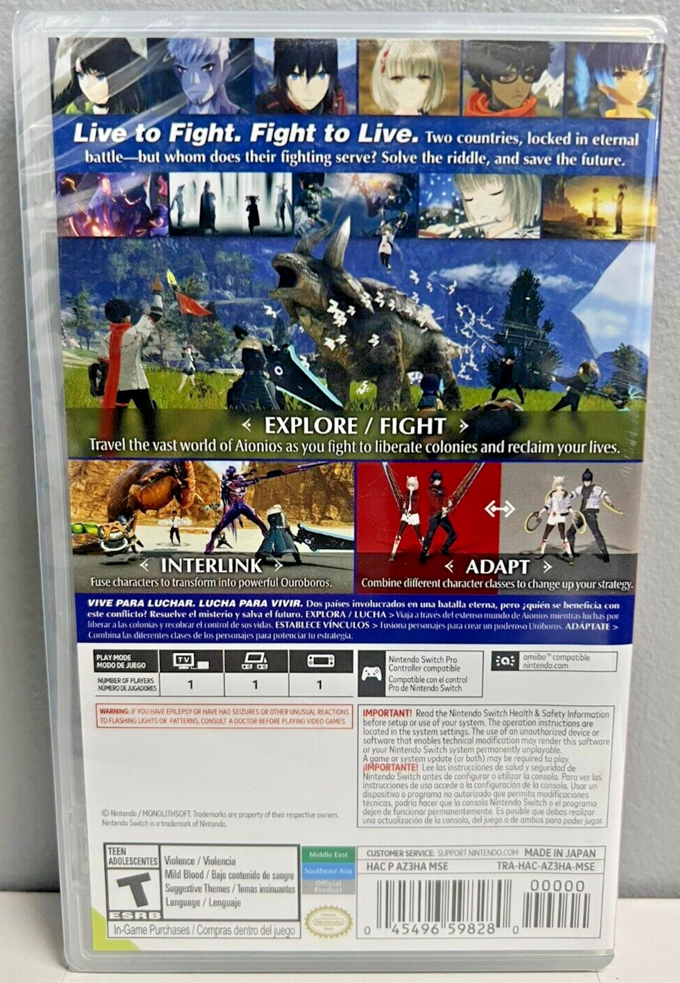 Xenoblade Chronicles 2 + 3 Switch Brand New Game Bundle (2017 Action RPG)