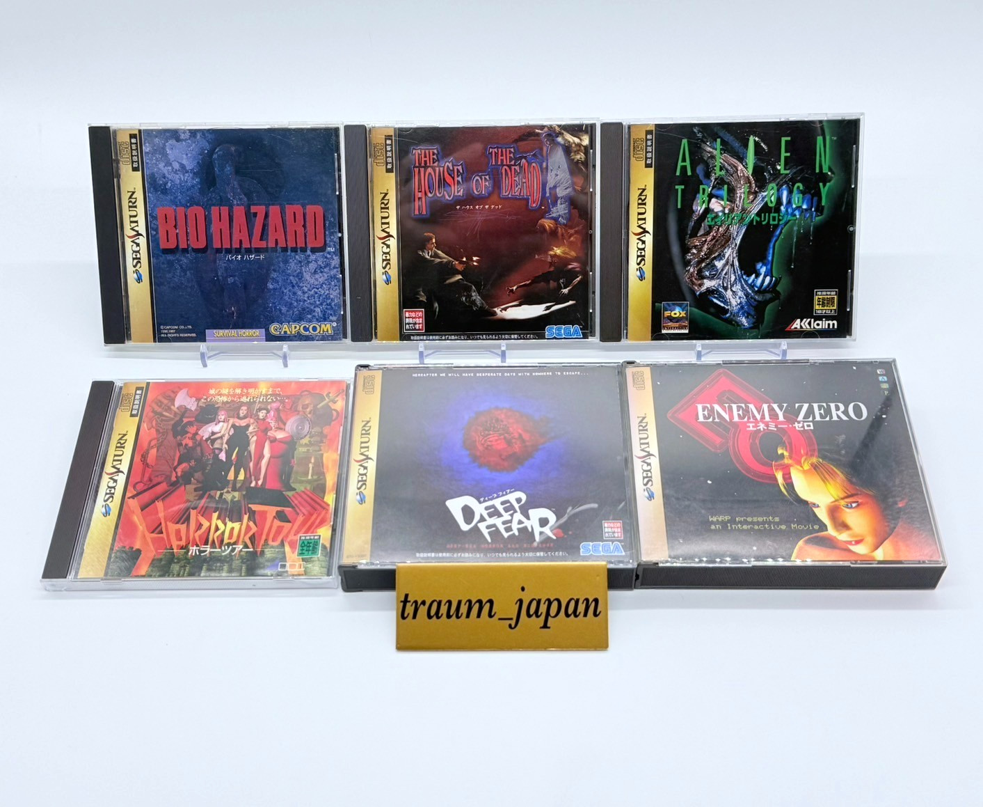 Biohazard Resident Evil Deep Fear Alien Horror Games Set Lot 6 Sega Saturn SS JP