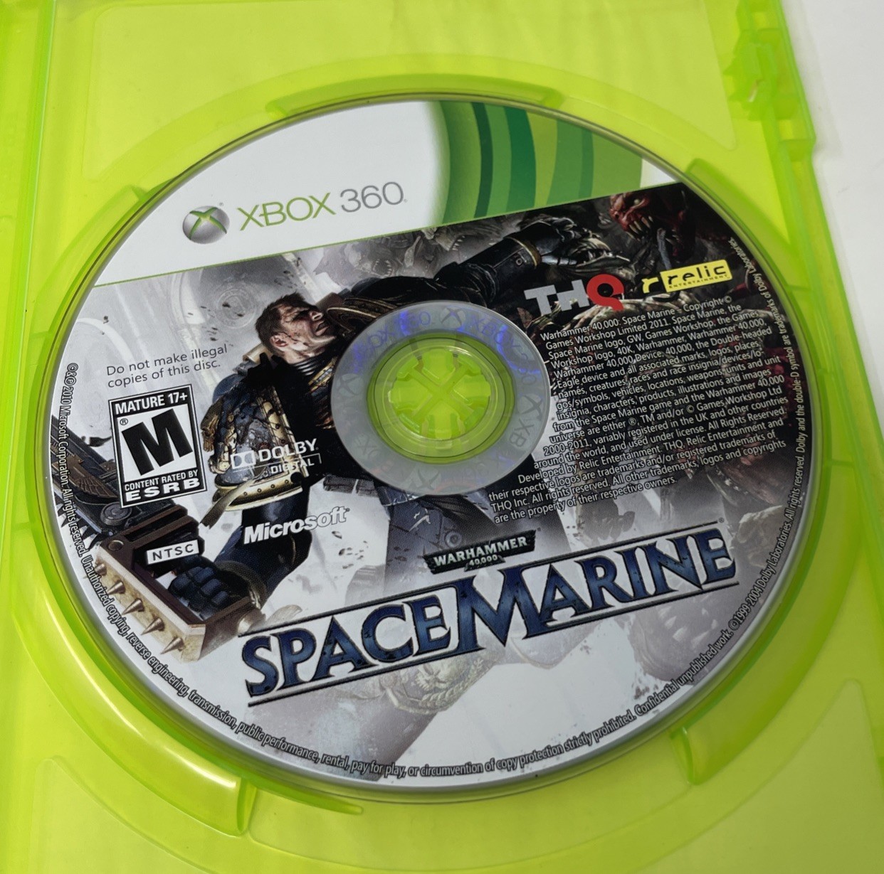 Space Marine PS3 Sony PlayStation 3 Tested Working, No Manual