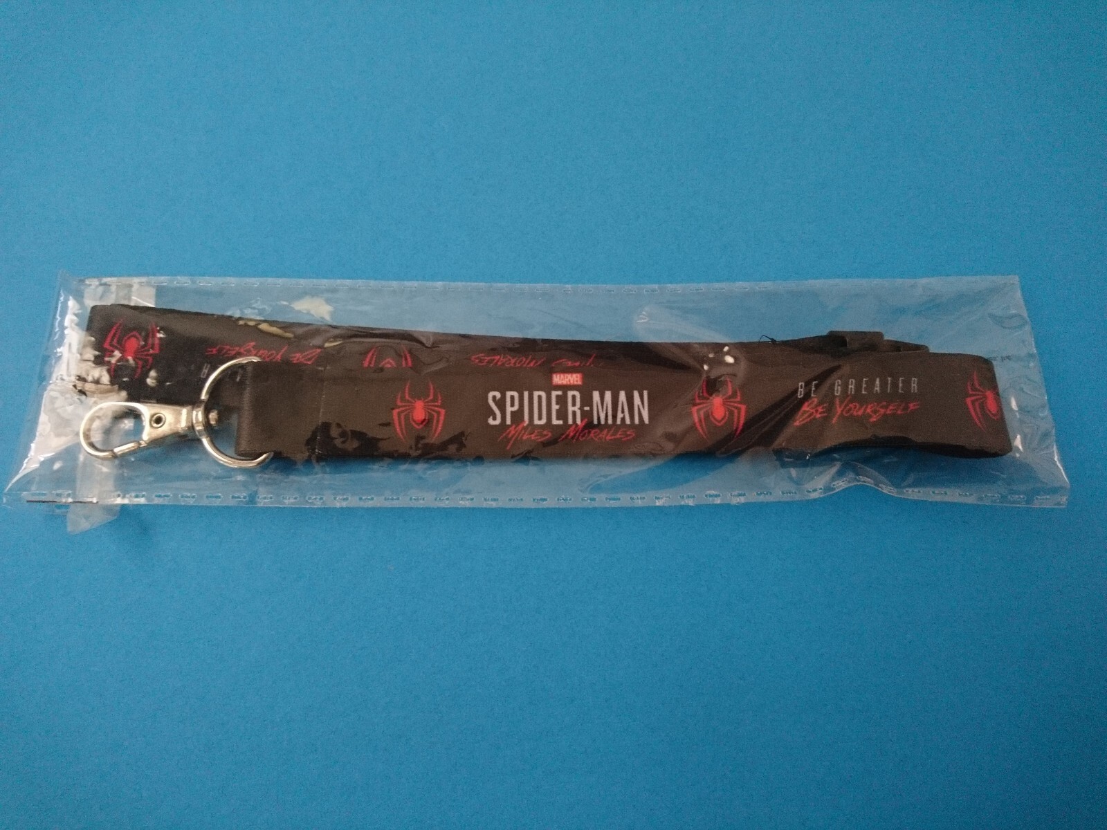 MARVEL SPIDERMAN MILES MORALES PS5 LANYARD ID Holder Keyring Sony “BRAND NEW”