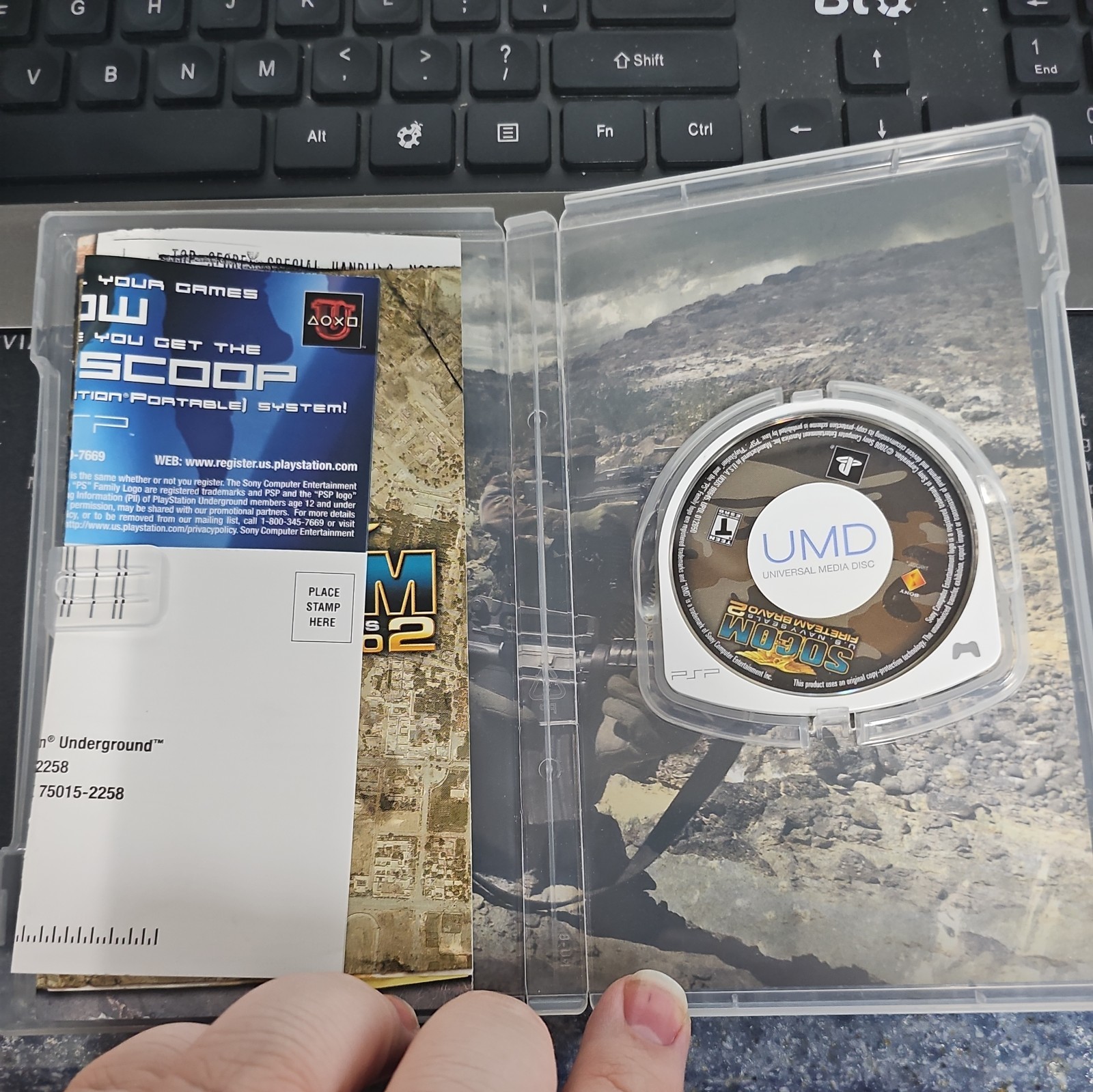 SOCOM: U.S. Navy Seals Fireteam Bravo 2 (Sony PSP) 2006; CIB Complete