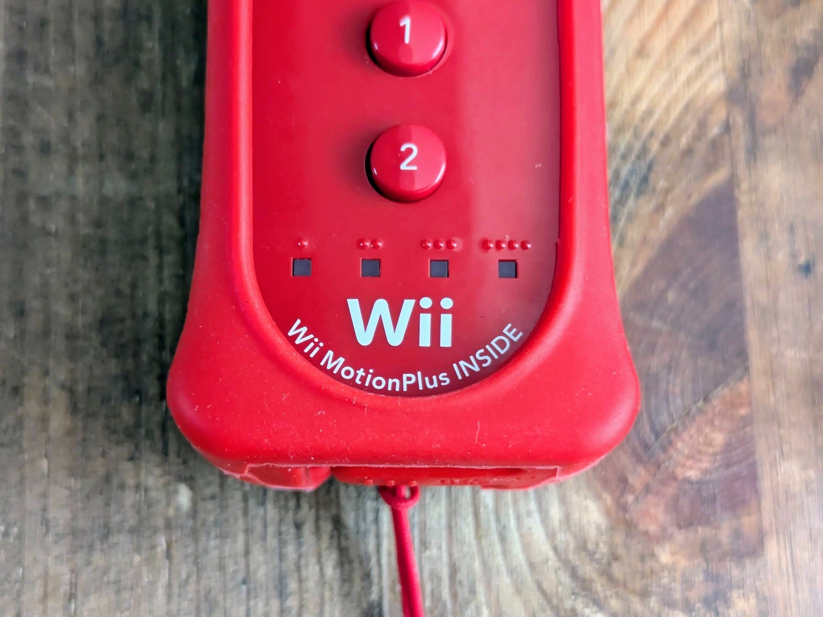 OEM Nintendo Wii & U Motion Plus Remote Controller Red RVL-036 with Nunchuck