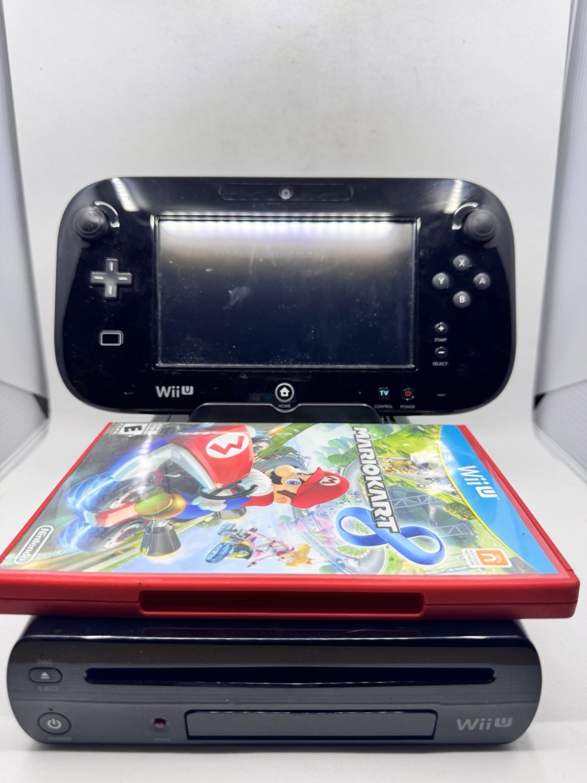 Nintendo Wii U Launch Edition 32GB Black System [w/ All Cables & Mario Kart 8]