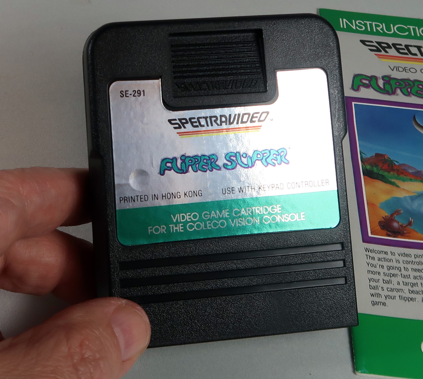 Colecovision: FLIPPER SLIPPER Cartridge and Manual – NICE – Tested & WORKS!
