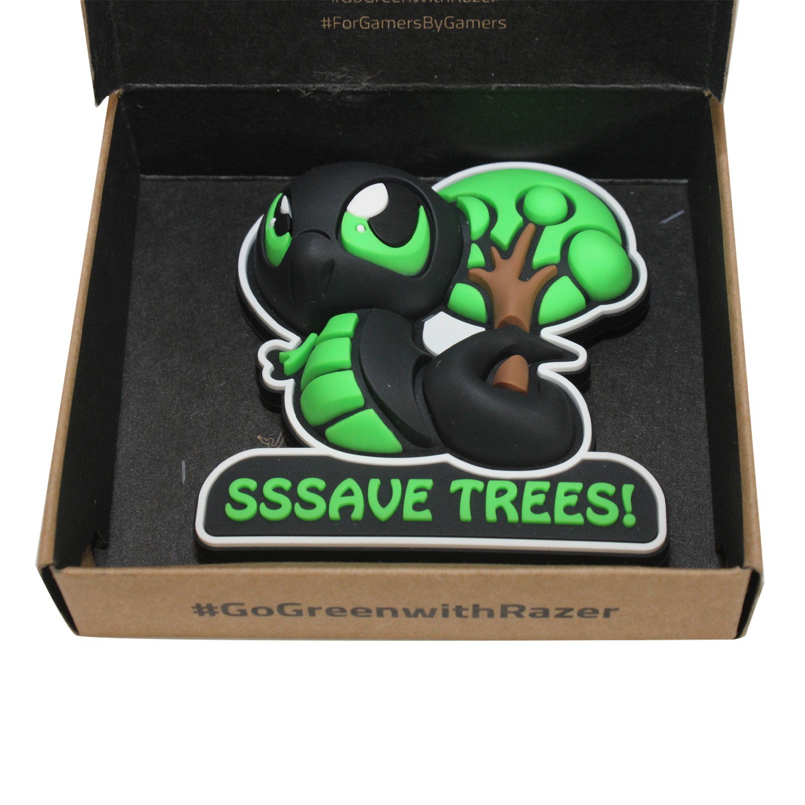 🐍 Razer Sneki Snek Fridge Magnet “SSSAVE TREES!” Design | RC81-03990700-R3M1